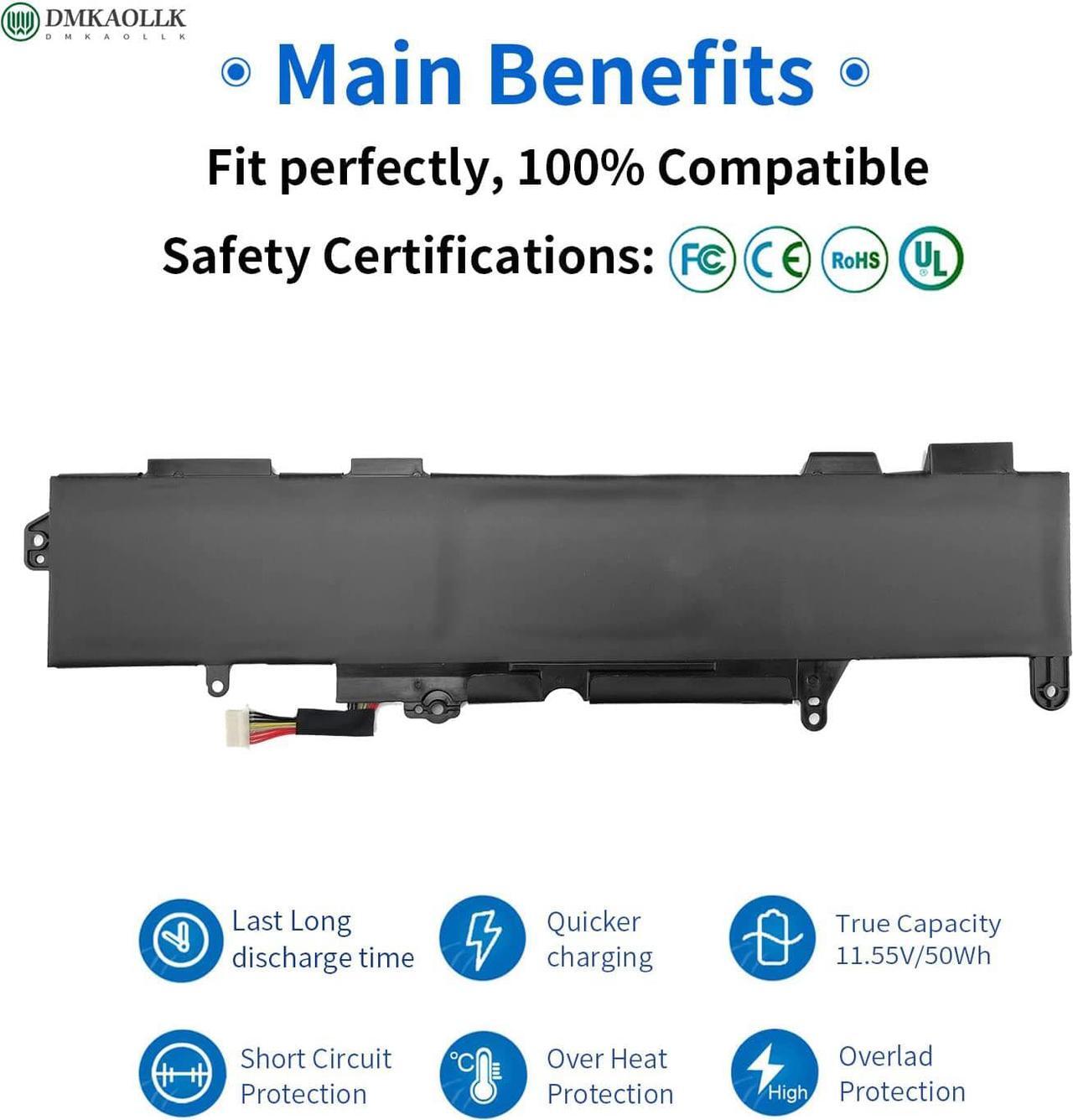 Alt view image 3 of 7 - SS03XL 933321-855 Battery for HP EliteBook 840 G5,EliteBook 730 735 740 745 830 846 G5, EliteBook 735 745 830 840 G6 ZBook 14U G5 G6 HSN-I13C-4 HSN-112C HSTNN-LB8G 932823-421 932823-1C1 SS03050XL