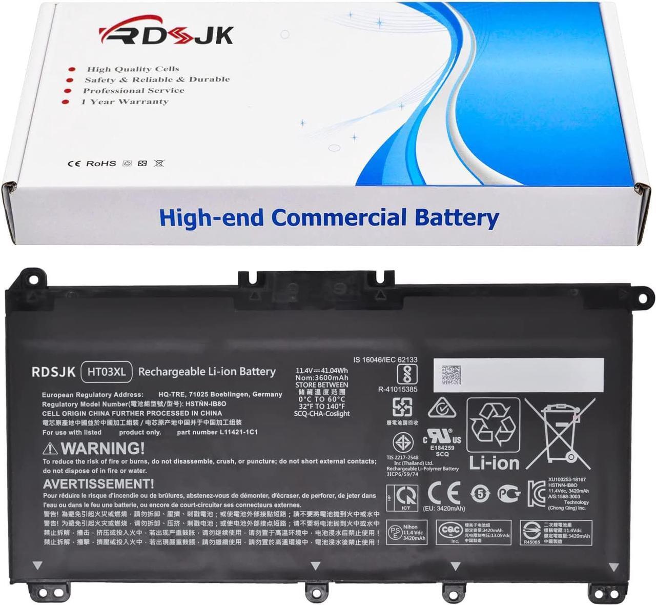 Main image of HT03XL Laptop Battery for HP Pavilion 14-CE 14-cm 15-CS 15-DA 17-by 250 255 340 470 G7 Series HSTNN-IB8O HSTNN-LB8L HSTNN-UB7J HSTNN-DB8S HSTNN-DB8R HSTNN-LB8M HSTNN-IB8X L11421-1C1 L11421-2C2 41.04Wh