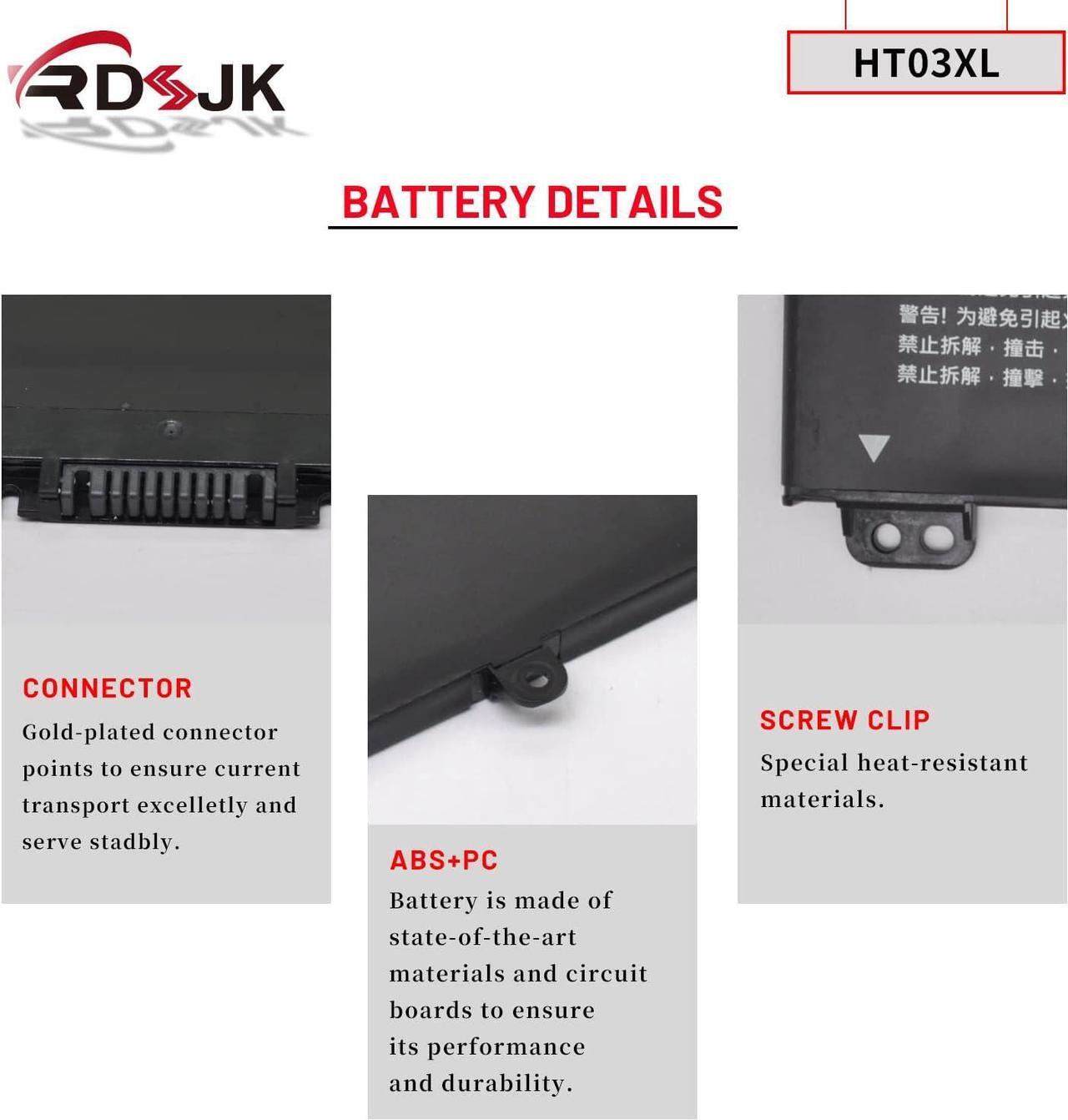 Alt view image 5 of 7 - HT03XL Laptop Battery for HP Pavilion 14-CE 14-cm 15-CS 15-DA 17-by 250 255 340 470 G7 Series HSTNN-IB8O HSTNN-LB8L HSTNN-UB7J HSTNN-DB8S HSTNN-DB8R HSTNN-LB8M HSTNN-IB8X L11421-1C1 L11421-2C2 41.04Wh