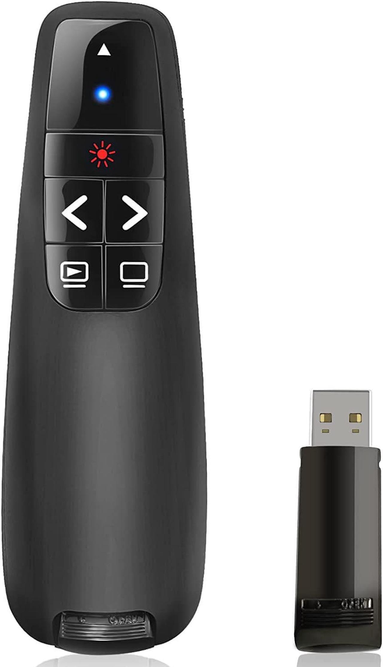 Presentation Clickers for PowerPoint, Clicker for Laptop Presentations Remote, USB Wireless Presenter Remote, Power Point Remote Clicker for Computer/Mac/PPT/Google Slide Advancer