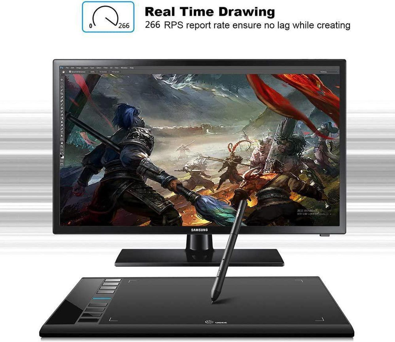 Alt view image 6 of 7 - UGEE M708 Drawing Tablet, Graphics Tablet with Pressure Pen Stylus, 8 Hotkeys, 10*6 inch Drawing Area, Art Tablet for Beginner, Easy to Use, Drawing Pad for Win11/10/8/7, Mac OS, Chrome OS PC Laptop