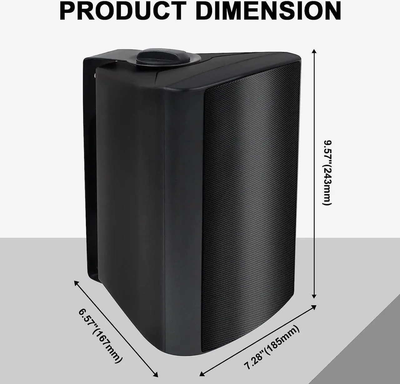 Alt view image 4 of 5 - STUDIOFINIX 5.25 Inches 600 Watts Indoor Outdoor Bluetooth Speakers All Weather Wired Wall Mount System for Patio Deck (4 Speakers)