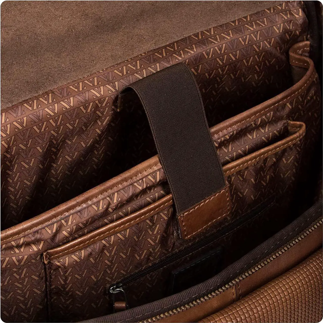Alt view image 6 of 7 - VELEZ Full Grain Leather Backpack for Men - 15 Inch Laptop Bag - Vintage Travel Rucksack - Casual Daypack for Women