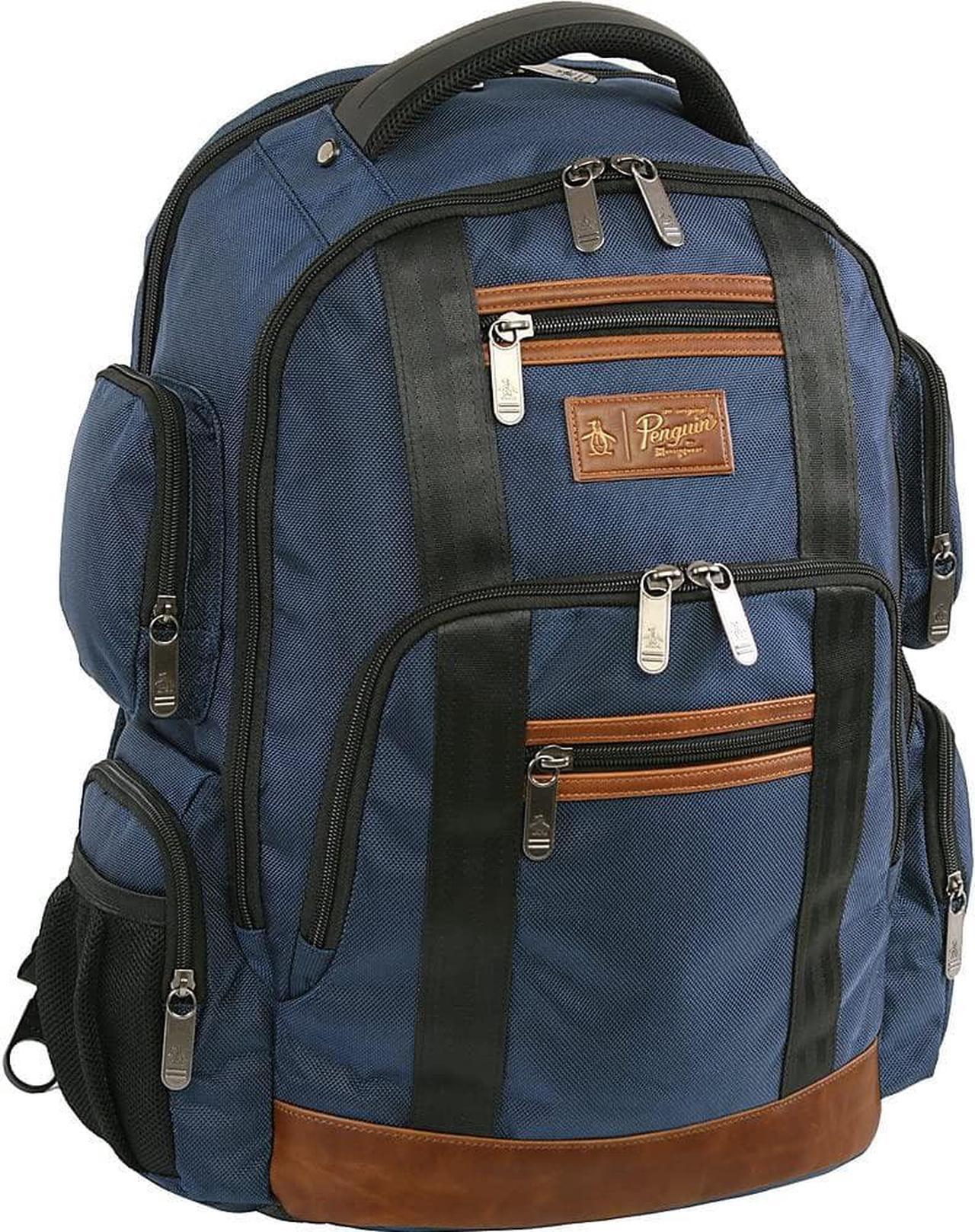 ORIGINAL PENGUIN Peterson Laptop Backpack Fits Most 15-inch Laptop and Notebook Backpack, Navy