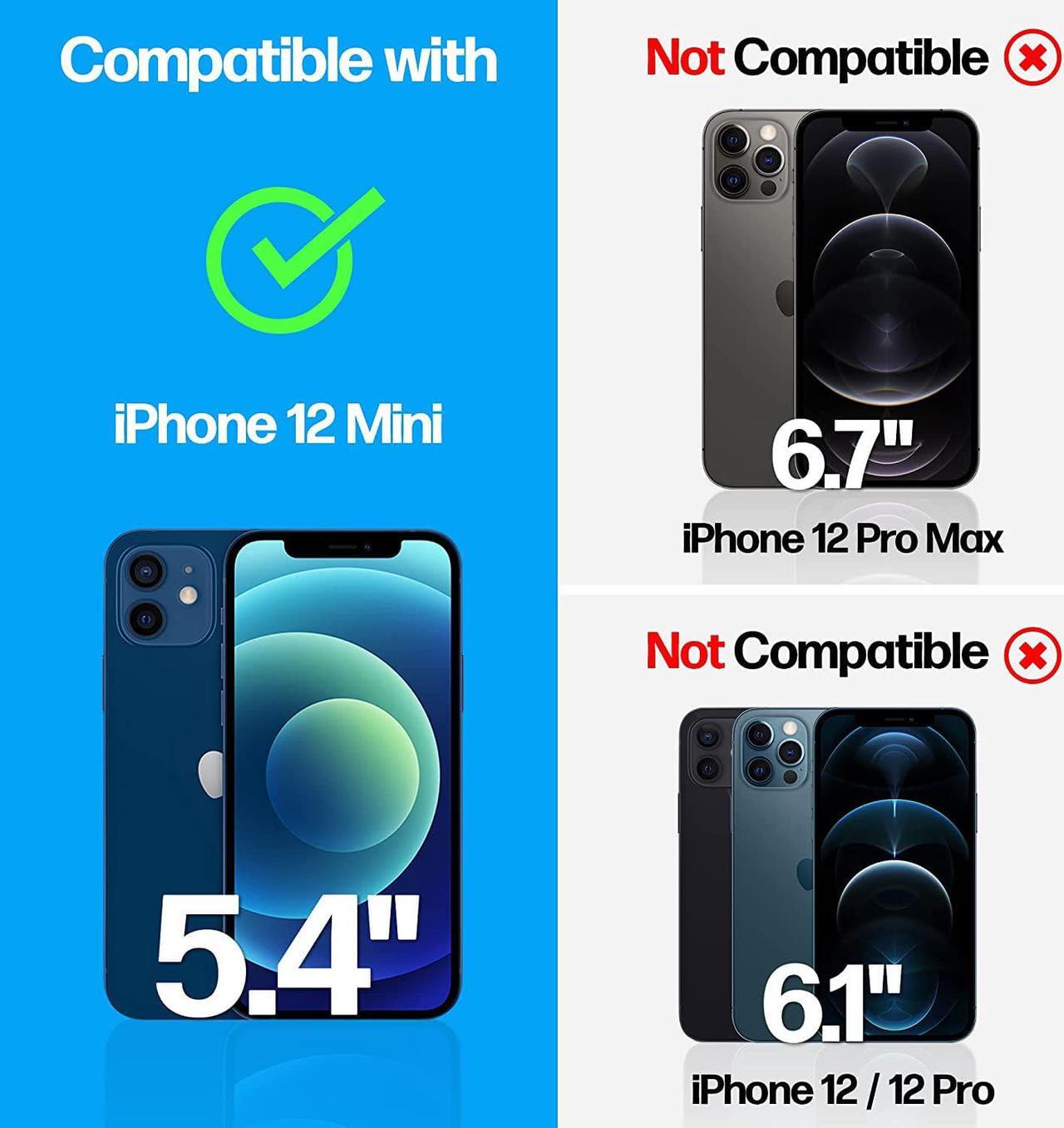 Alt view image 3 of 6 - Power Theory 2-Pack Screen Protector for iPhone 12 Mini Premium Shatter Resistant Tempered Glass [9H Hardness], Easy Install Kit, 99.99% HD Clear, Bubble Free, Case Friendly, Anti-Scratch, Anti-Smudge