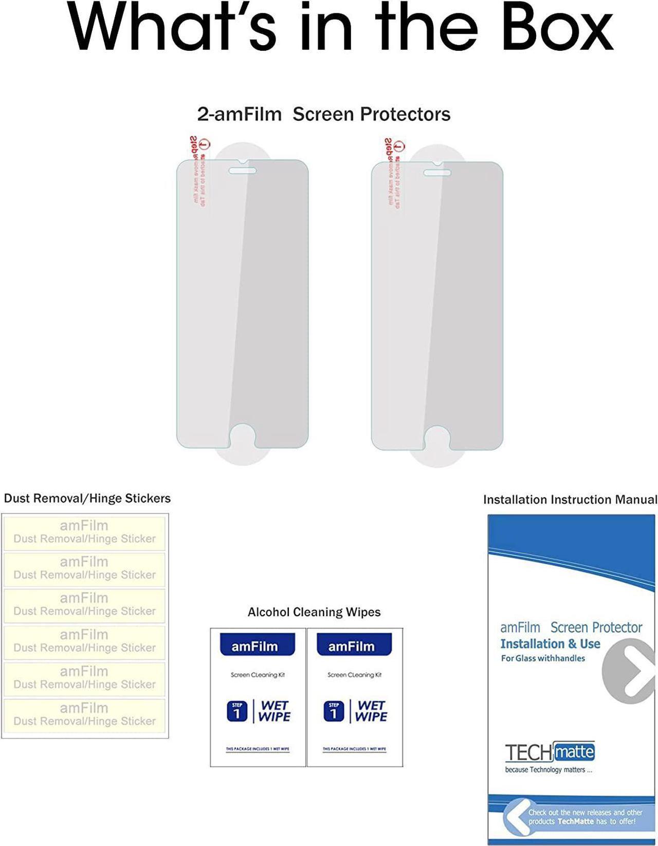 Alt view image 6 of 6 - amFilm Screen Protector for Apple iPhone 8 Plus, 7 Plus, 6S Plus, 6 Plus, Tempered Glass, 2 Pack
