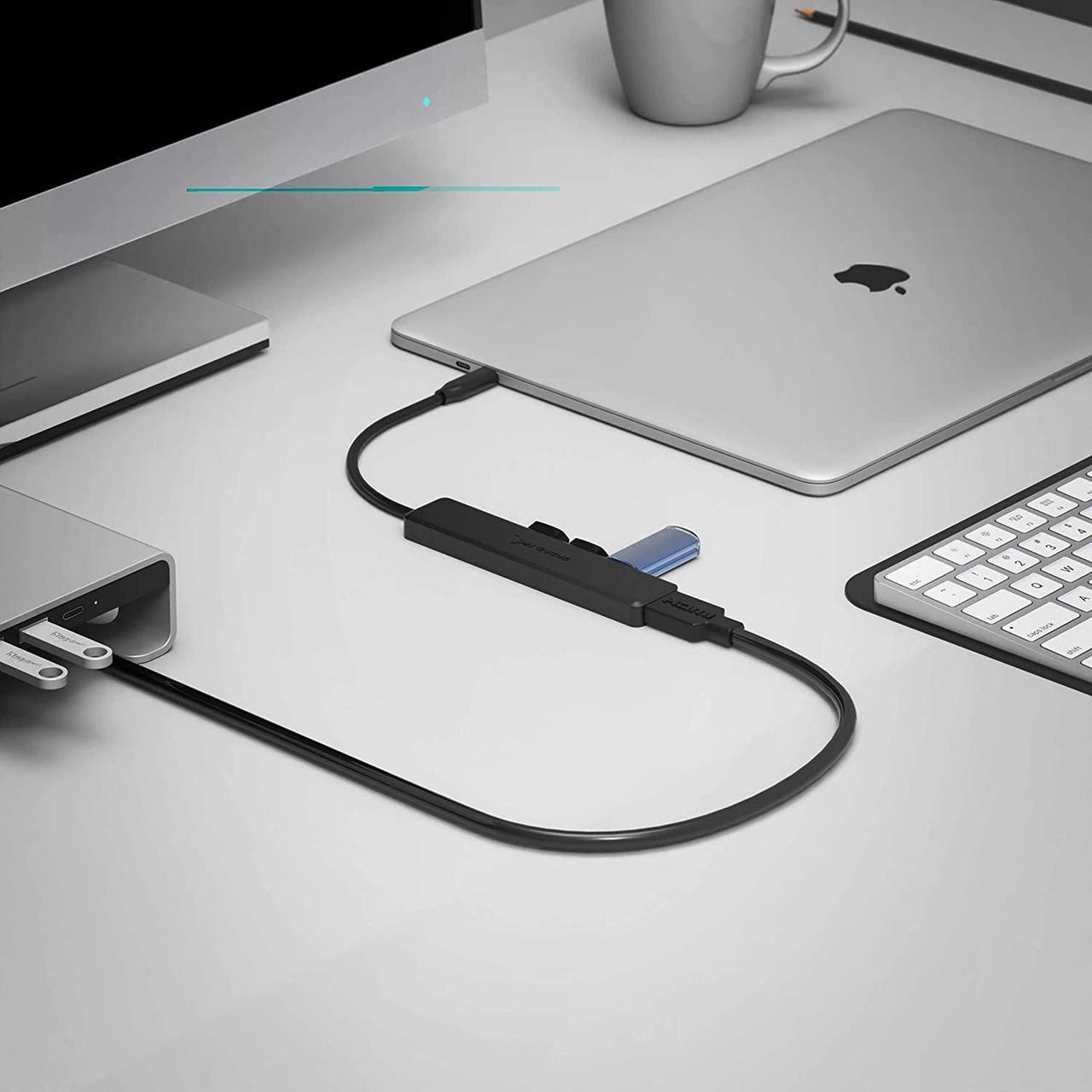 Alt view image 7 of 7 - Multi Port USB C Hub with 4K HDMI | Type C Power Delivery (60 Watts) Port | 1 USB 3.0 Port | 2 USB 2.0 Ports (HB-TC5P)