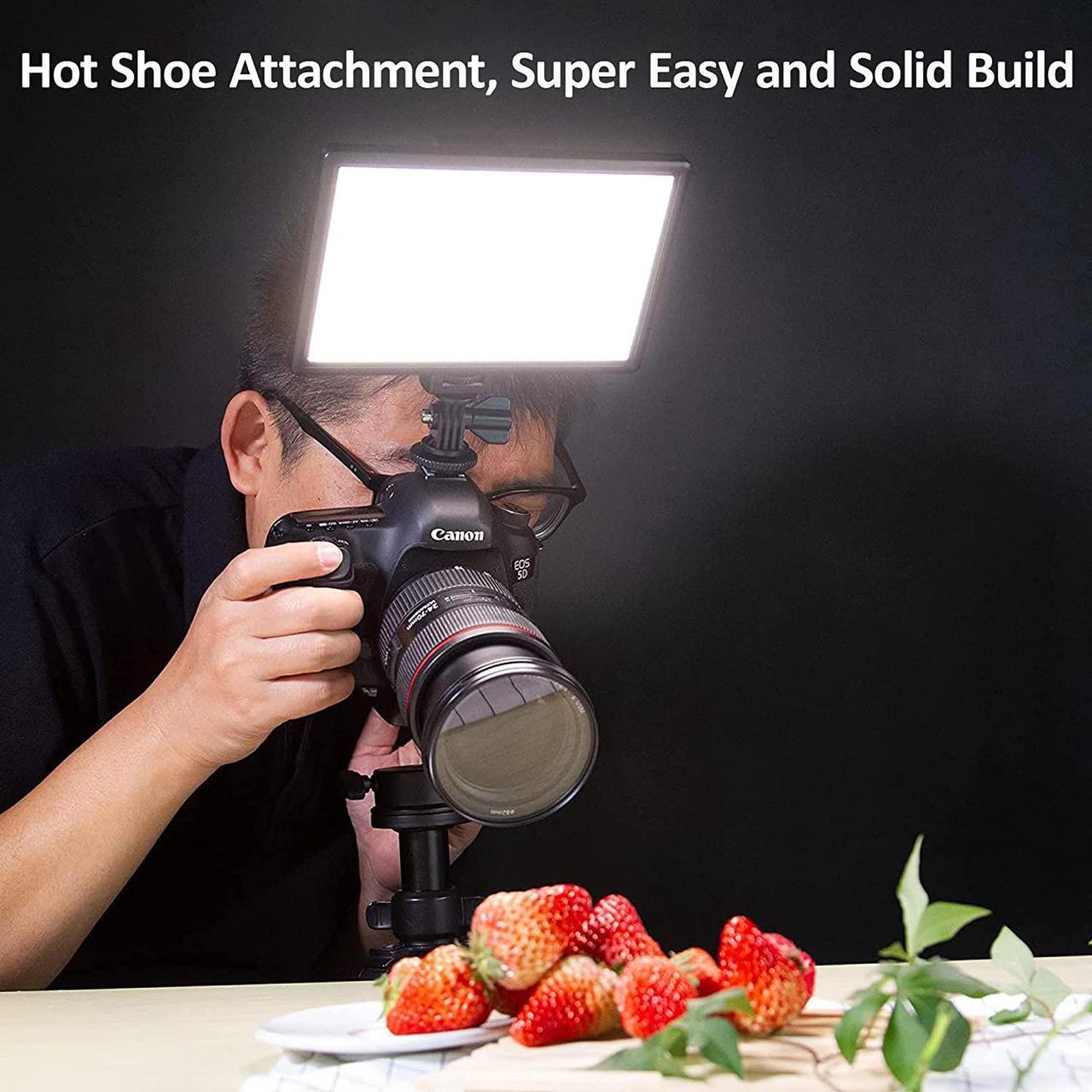 Alt view image 6 of 7 - VILTROX L116T 3300K-5600K LED Photography Light Kit with NP-F550 Battery, Super Thin On Camera LED Key Light Panel for Photography, VideoLive Streaming, Studio, YouTube, Tiktok