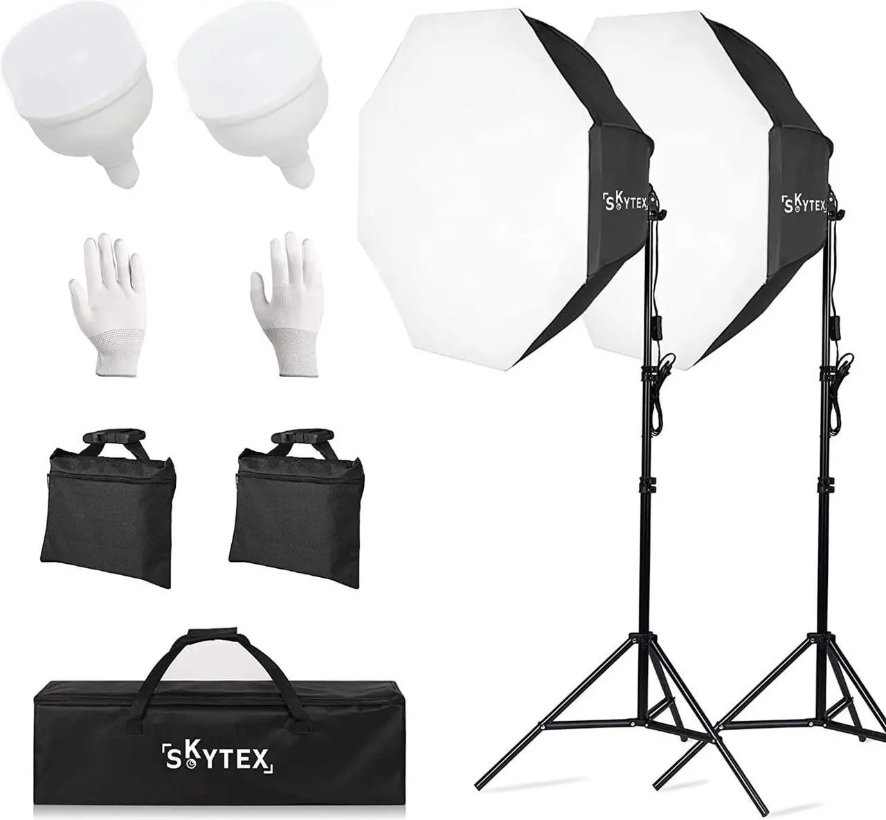 Main image of 2pcs 135W Light Bulb 5500K CFL Daylight Spiral Softbox Lighting Kit Bulb in E27 Socket for Photography Photo