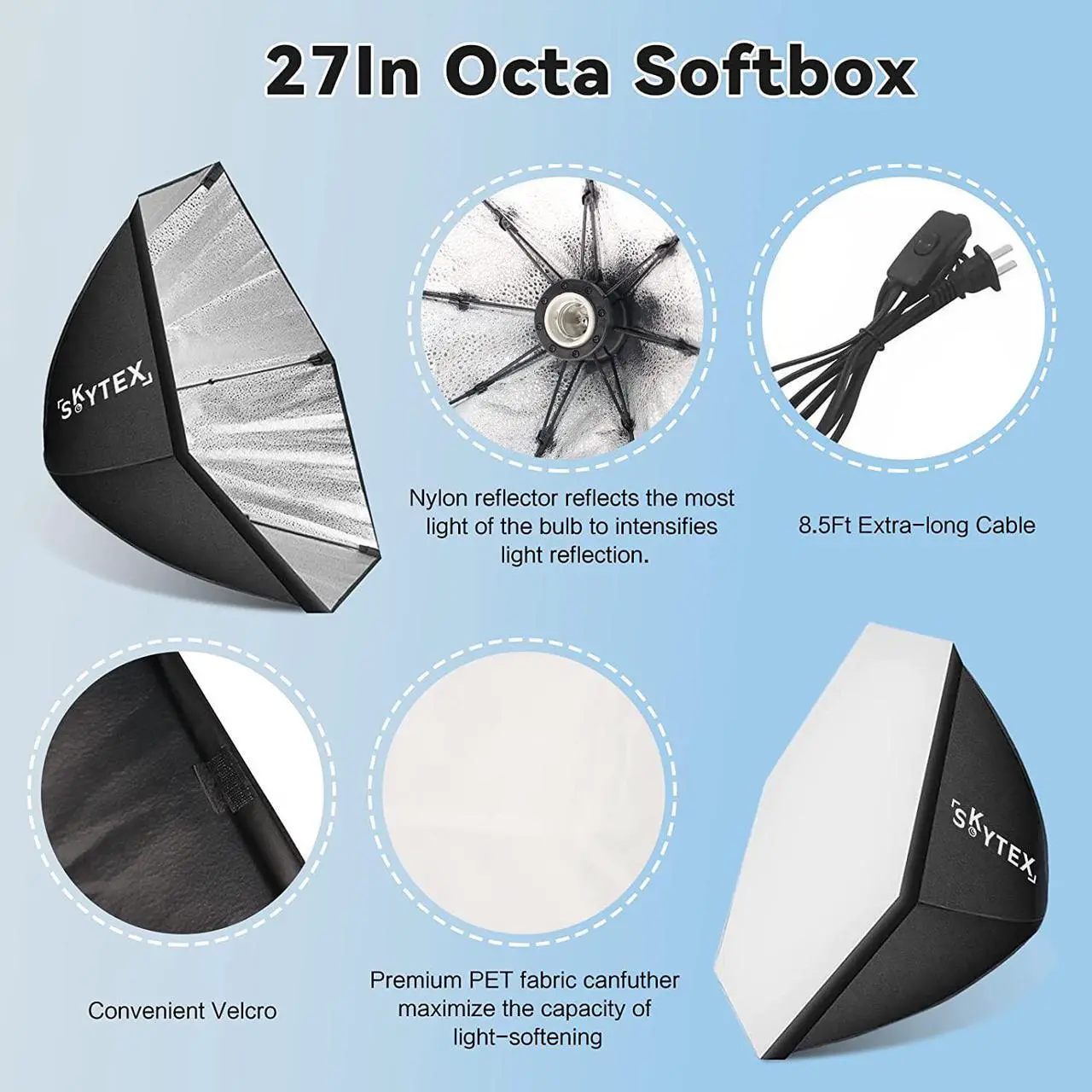 Alt view image 3 of 7 - 2pcs 135W Light Bulb 5500K CFL Daylight Spiral Softbox Lighting Kit Bulb in E27 Socket for Photography Photo