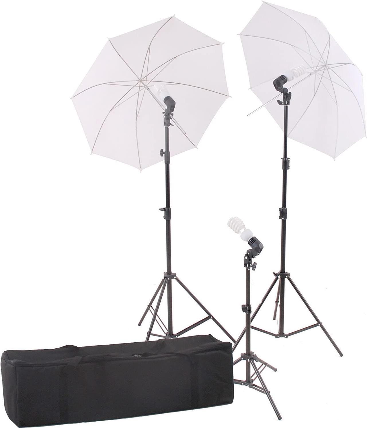 Main image of StudioFX Photography Photo Portrait Studio 600W Day Light Umbrella Continuous Lighting Kit by Kaezi CHDK3