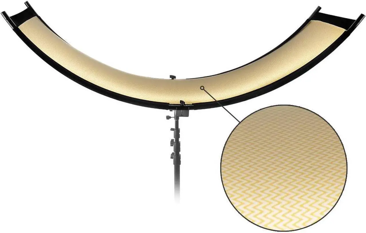 Alt view image 3 of 7 - Glow ArcLight II Curved Light Reflector Kit, a Portable Photography Reflector for Studio, Photo, Video, Portrait with White Light Reflector, Gold Light Reflector, Silver White Reflector and Carry Bag