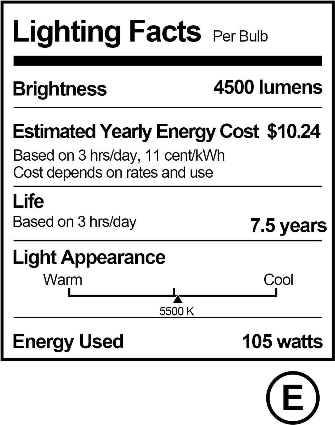Alt view image 7 of 7 - EMART Photography Light Bulbs, 105W 5500K Super Bright Daylight CFL 110/120V E26/E27, Softbox Umbrella Fluorescent Replacement Bulb for Studio Photo Video Lighting, Full Spectrum Plant Grow Lightbulb