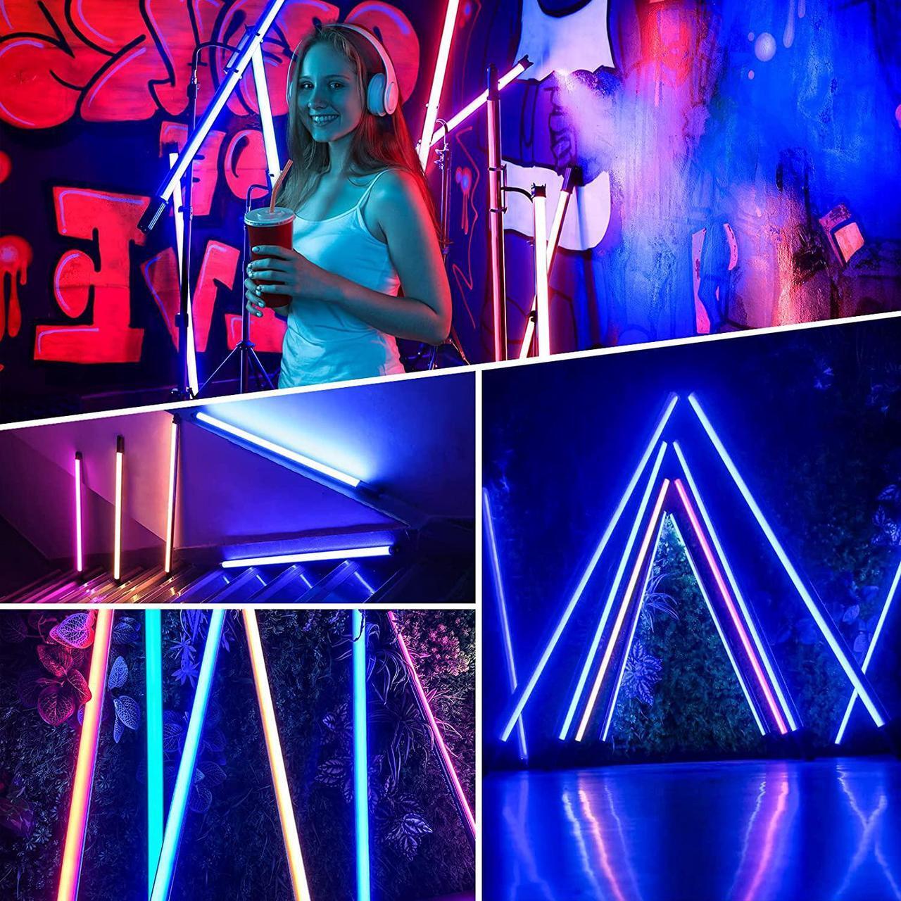 Alt view image 6 of 7 - LUXCEO P120S 30W RGB Tube Light Bar, APP Control 3000 Lumen LED Video Light Wand, Battery Powered Handheld Photography Lighting 2000K-10000K Colorful Stick (3.7 Ft)