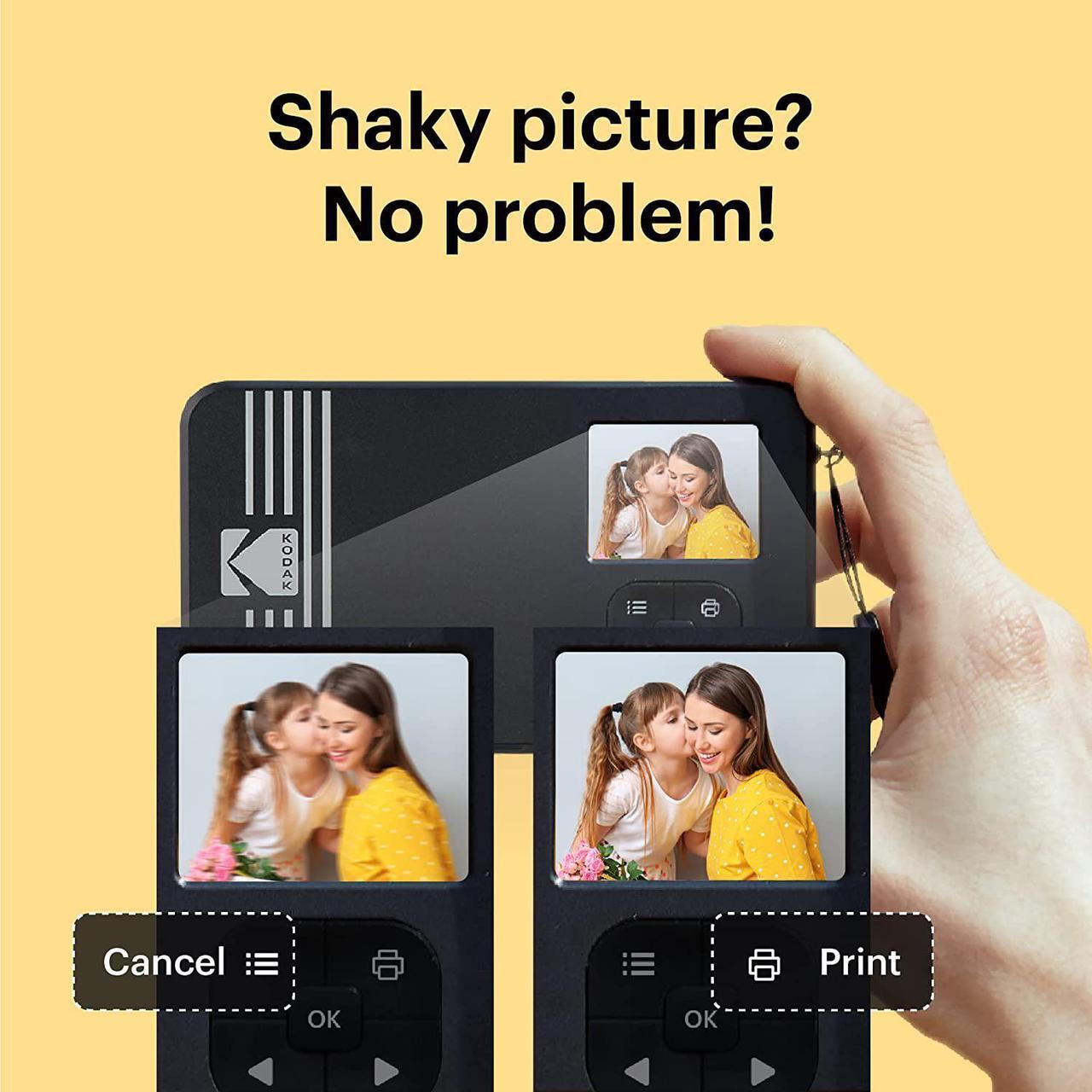 Alt view image 7 of 7 - KODAK Mini Shot 2 Retro 4PASS 2-in-1 Instant Digital Camera and Photo Printer (2.1x3.4 inches) + 68 Sheets Gift Bundle, White