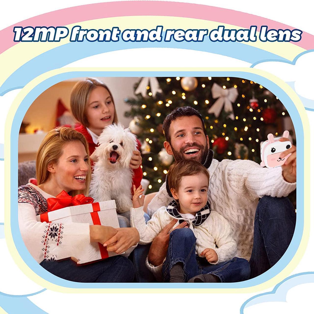 Alt view image 5 of 6 - JECAURS Instant Print Camera for Kids, WiFi Kids Camera with 32GB Memory Card, Dual Lens, Print Paper, Color Pens Set, Kids Selfie Video Printable Camera for Girls and Boys