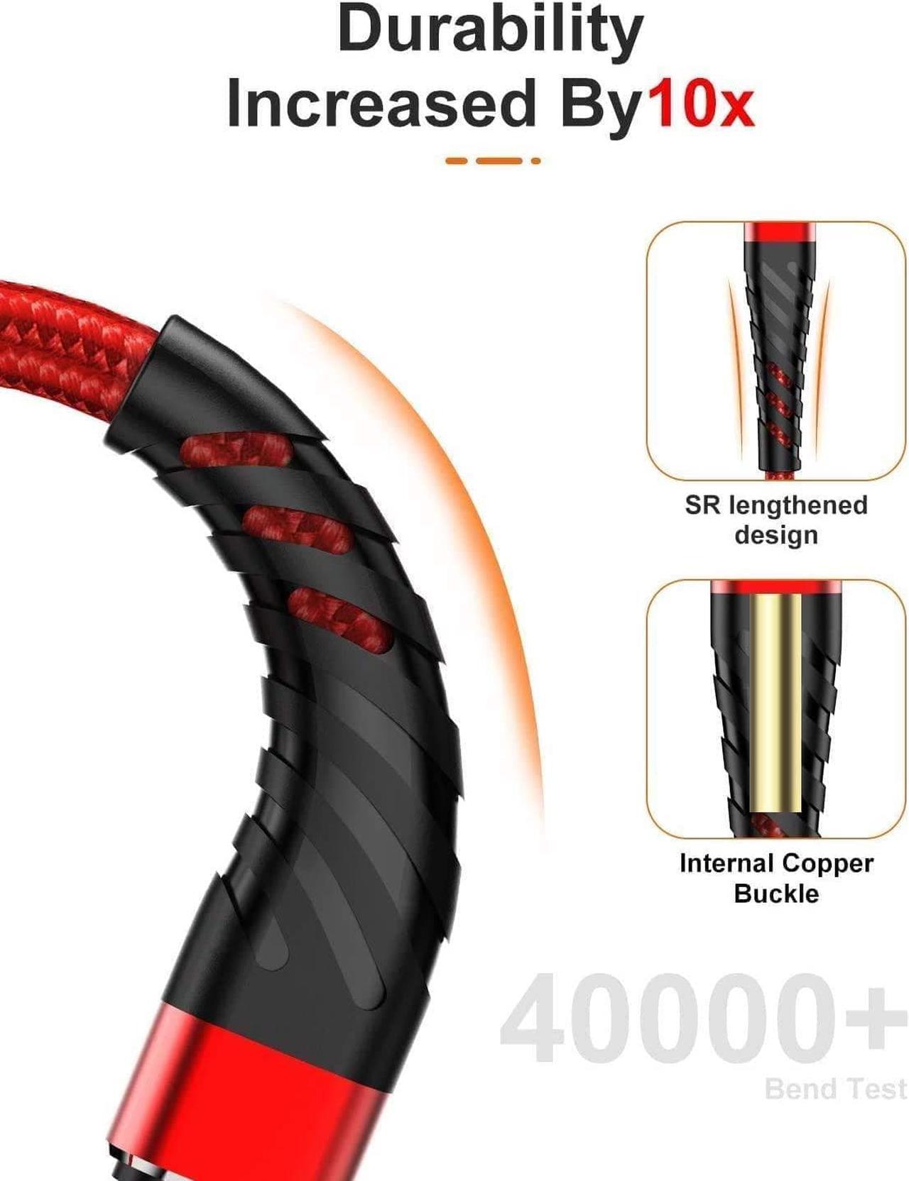 Alt view image 2 of 7 - (2 Pack) Long iPhone Charger 10ft for [MFi Certified] 10 Foot Lightning Cable Fast Charging Cord 10 Feet for iPhone 12/12 Pro/11/11 Pro/11 Pro Max/XS/XS Max/XR/X/8/8 Plus/7/7 Plus/6 Plus