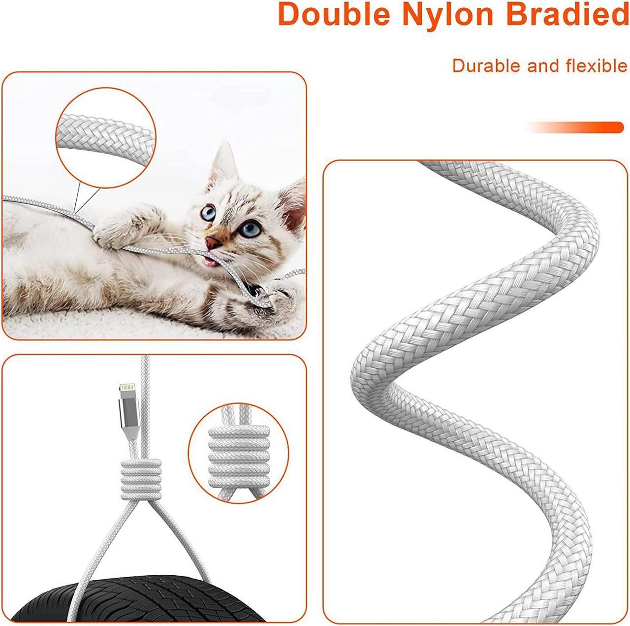 Alt view image 5 of 7 - 3.3FT iPhone Charging Extension Cable,Nylon Braided Lightning Extender Dock Cable Adapter for iPhone 14 Pro 13 Pro Max 12 11 X XR 8 7 6 Male to Female Extension Cord Pass Video,Data,Audio,OTG