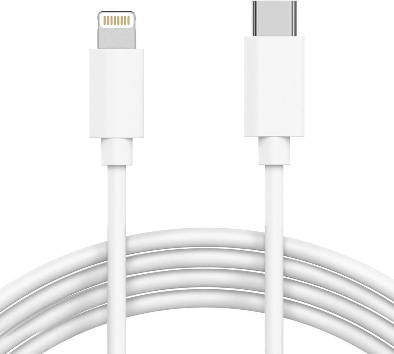 Main image of TalkWorks Fast-Charge USB C to Lightning Cable MFi-Certified for Apple iPhone 14, 13, 12, 11 Mini/Plus/Pro/Max, XR, XS/Max, X, 8, 7, 6, 5, SE, iPad, AirPods, Watch - 10ft Long, Heavy-Duty Cord, White