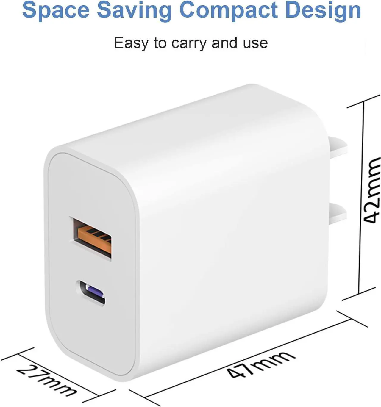 Alt view image 6 of 7 - [3 Pack] USB C Charger Block, iPhone 16 Charger Block Dual Port PD Power Adapter Fast Charging Block for iPhone 16/16 Pro/16 Pro Max/16 Plus/15/14/13/12/11,X, iPad, Google Pxel, Samsung Galaxy