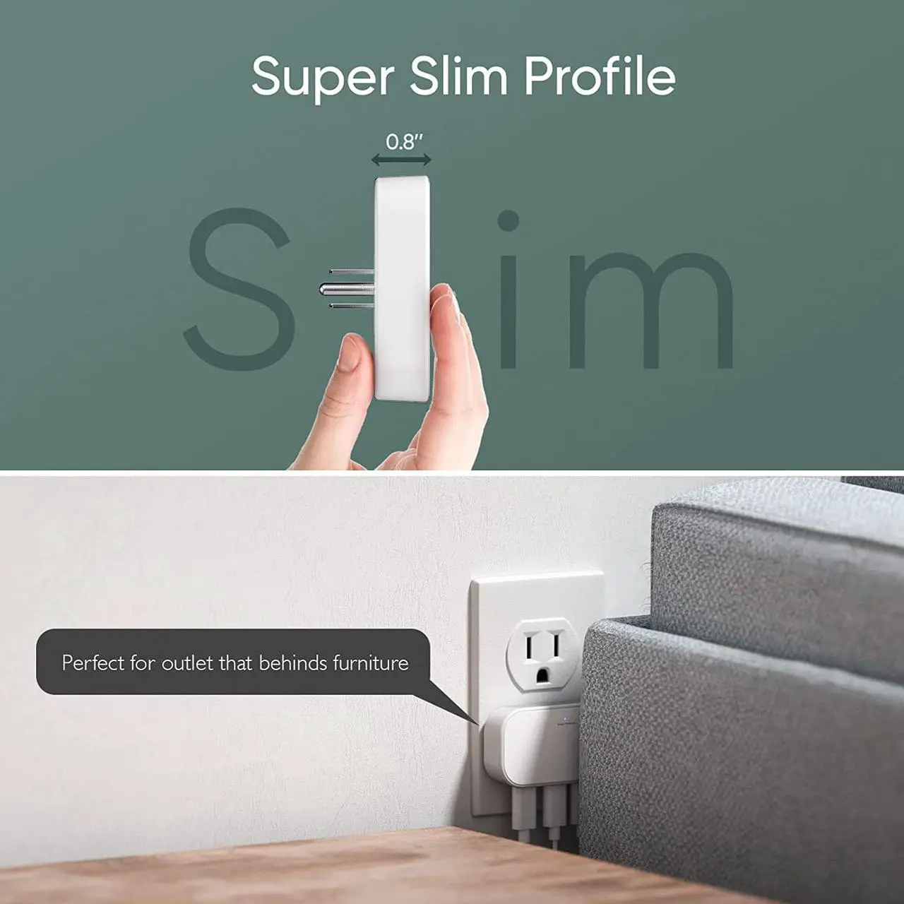 Alt view image 6 of 7 - Slim Flat USB Wall Charger Ultra Thin 3 Port Wall Adapter with Smart IC Low Profile Block Power Cube for iPhone iPad iPod Android  Galaxy and More