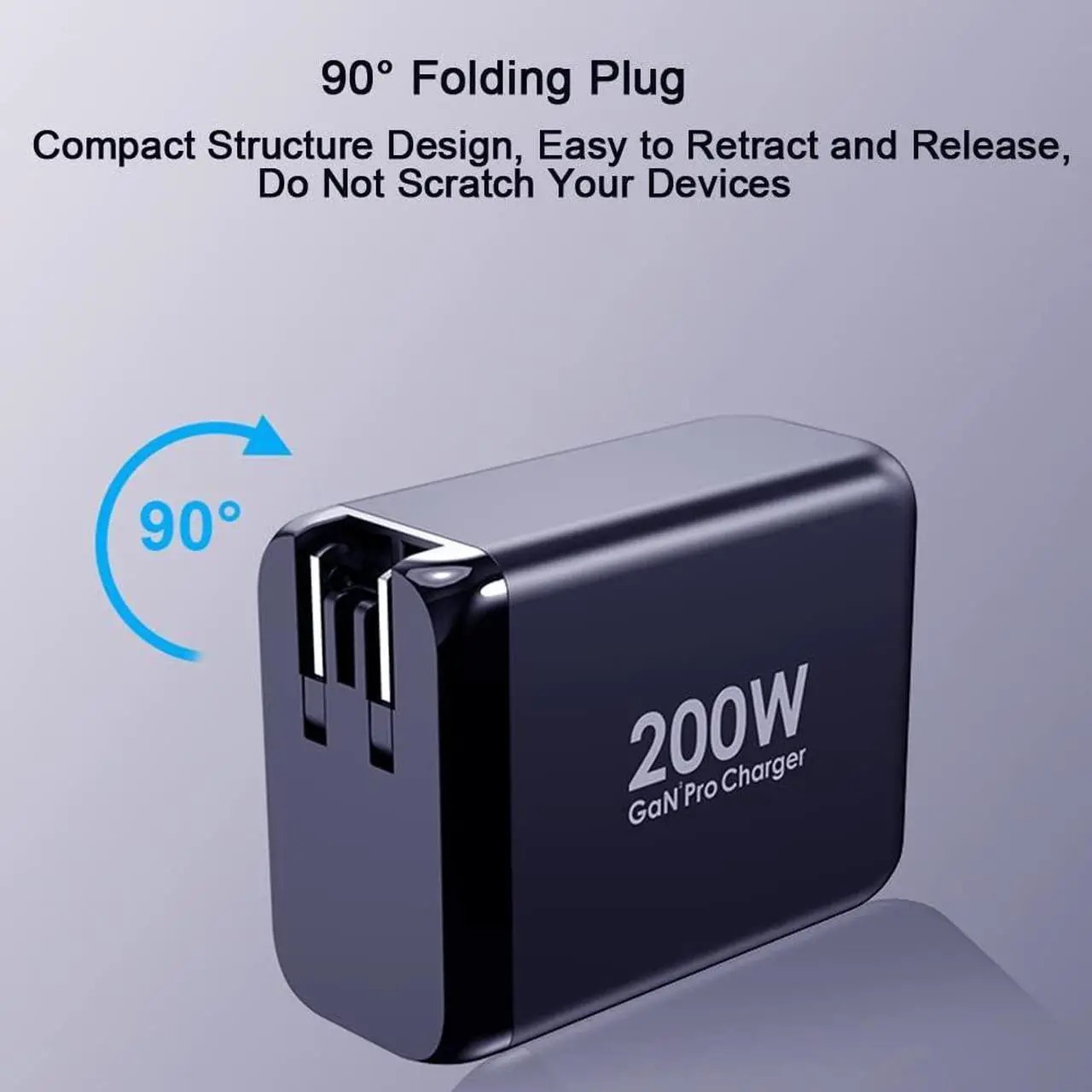 Alt view image 5 of 6 - 200W USB C Wall Charger Station, Aftertop GaN PD 100W QC 60W PPS45W Super Fast Charging Laptop Power Adapter with 5A Cable for iPhone 14 Plus 13 Pro Max MacBook iPad Samsung Pixel and More