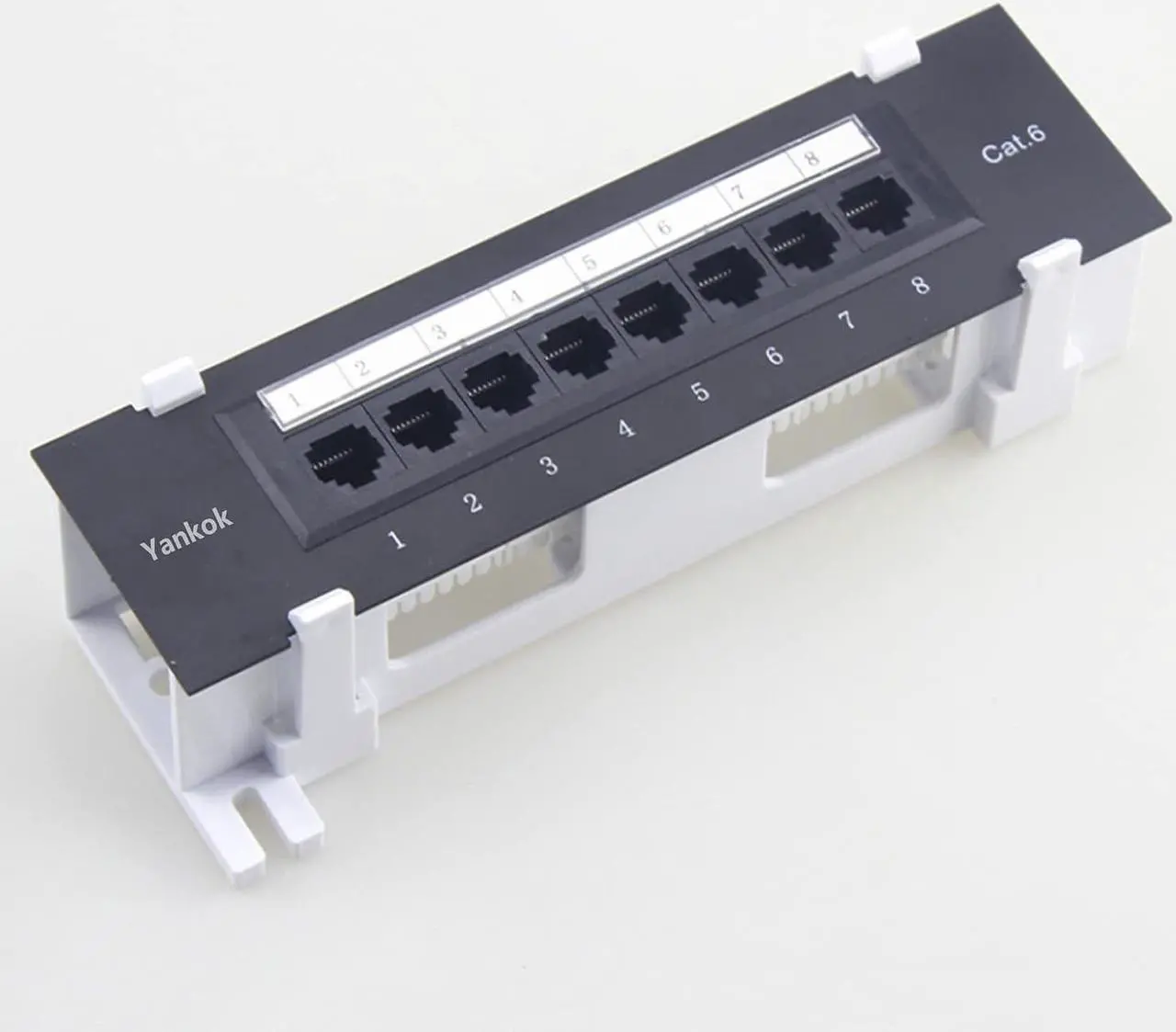 Alt view image 6 of 6 - [CAT6 8 Port Patch Panel Unshielded with Coded T568A/B Wiring for RJ45 Network Cables Rack/Wall Mount 1U (Come with Bracket & Mini Punch Down Tool)