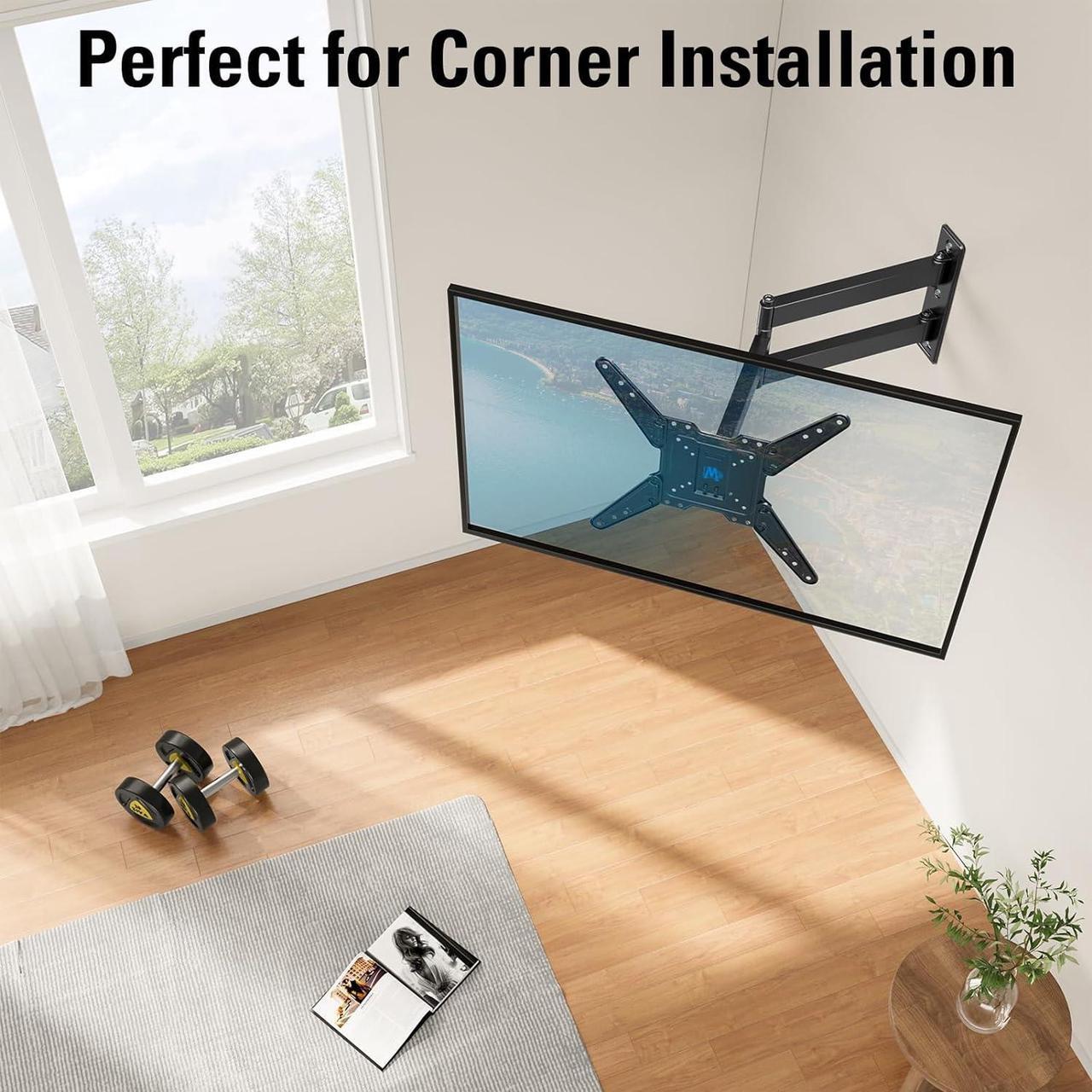 Alt view image 6 of 7 - Mounting Dream Long Arm TV Wall Mount for Most 26-65 Inch TVs, 30 Inch Long Extension TV Mount Swivel and Tilt, Full Motion Wall Mount TV Bracket Fit Max VESA 400x400mm,Up to 99 lbs, MD2286-M