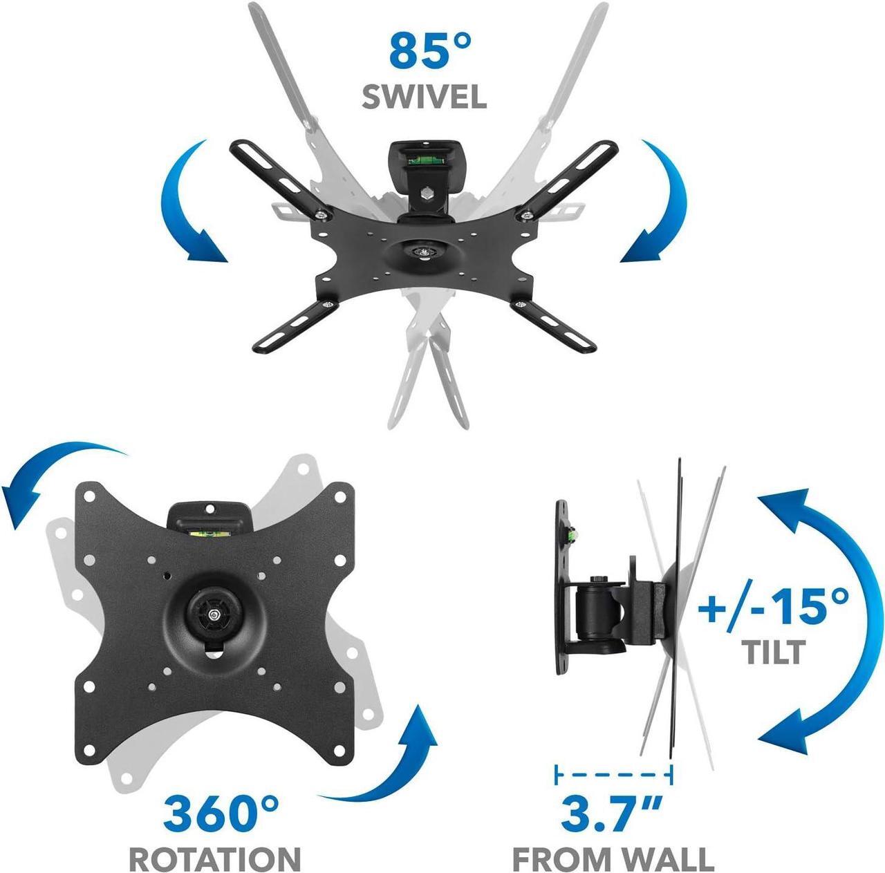Alt view image 6 of 7 - Mount-It! Locking TV Wall Mount, Full Motion TV Mount with Anti-Theft Lockable Quick Release VESA Head, Fits VESA 100, 200 and 400, 44 Lbs Capacity