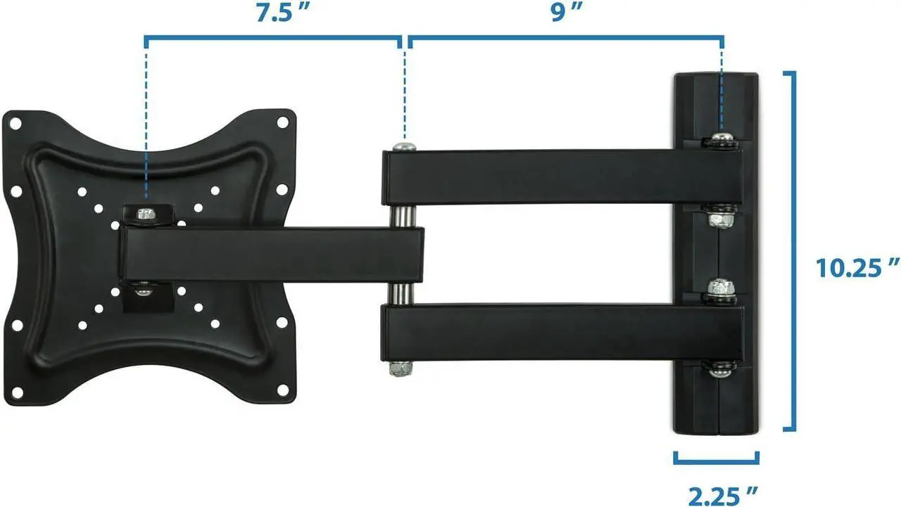 Alt view image 6 of 6 - Mount-It! Full Motion TV Wall Mount | Articulating Computer Screen Bracket for 23-42 inch Screens | Fits Up To VESA 200x200mm, 66lbs Capacity
