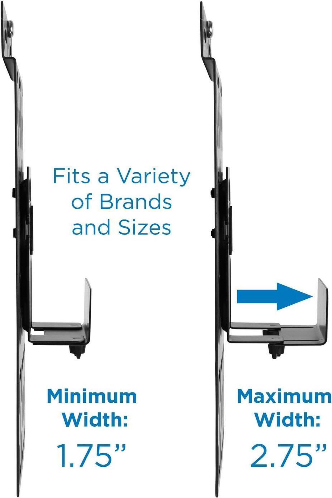 Alt view image 7 of 7 - Mount-It! Cable Box Mount Behind TV | Adjustable Universal Mounting Bracket for Streaming Devices, Router, Modem, DVD | Wall and Behind TV Compatible, Steel