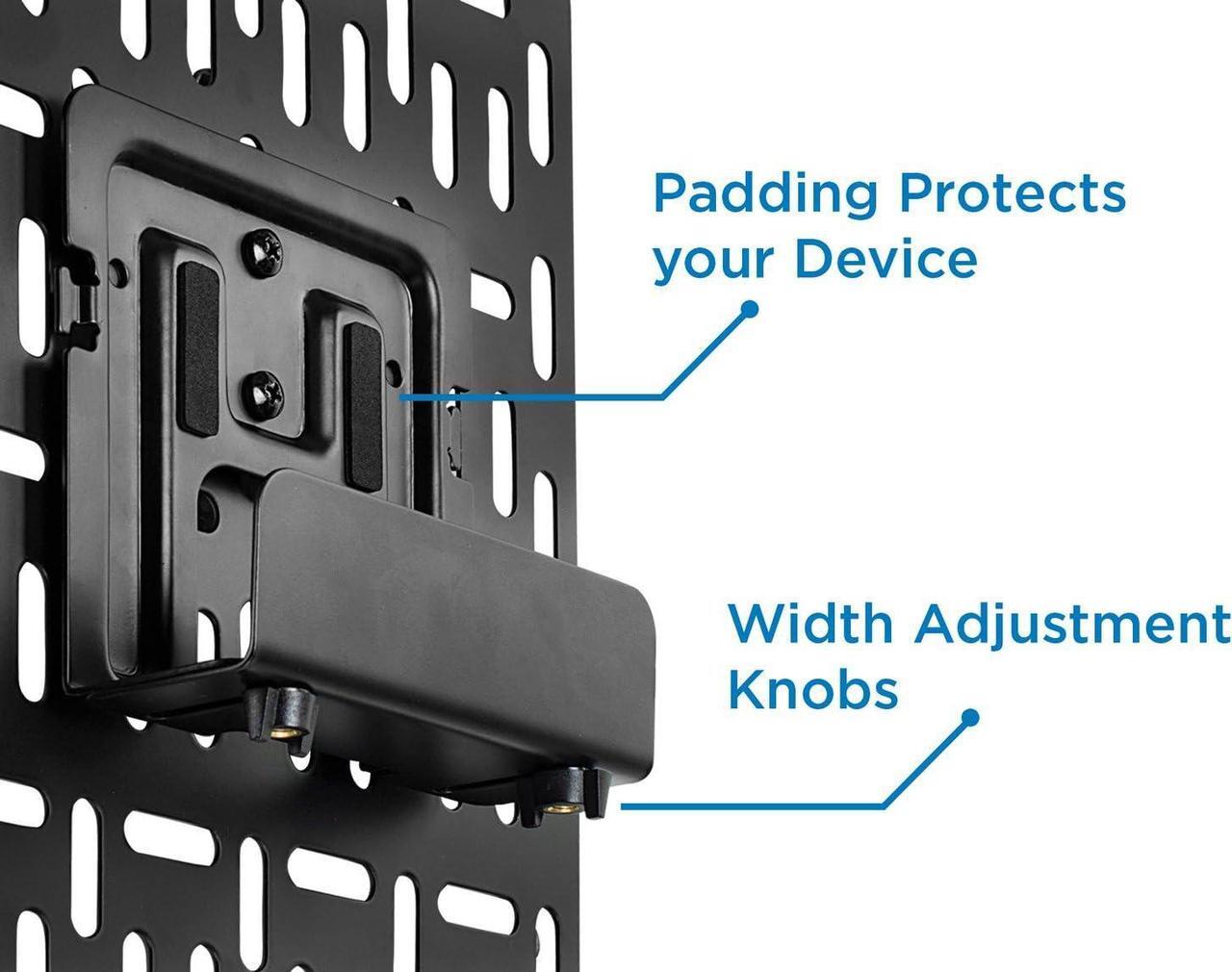 Alt view image 4 of 7 - Mount-It! Cable Box Mount Behind TV | Adjustable Universal Mounting Bracket for Streaming Devices, Router, Modem, DVD | Wall and Behind TV Compatible, Steel