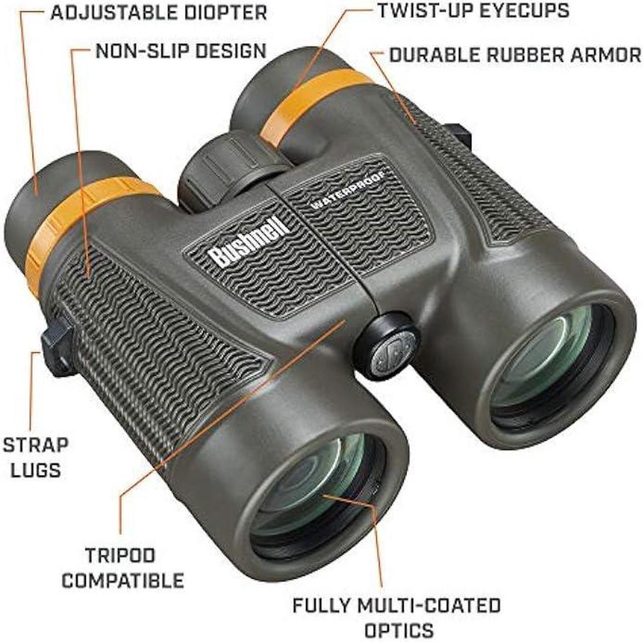 Alt view image 2 of 7 - Bushnell H2O Xtreme 10x42 Compact Waterproof Binoculars with Fully Multi Coated Lens for Hunting and Boating 181042C