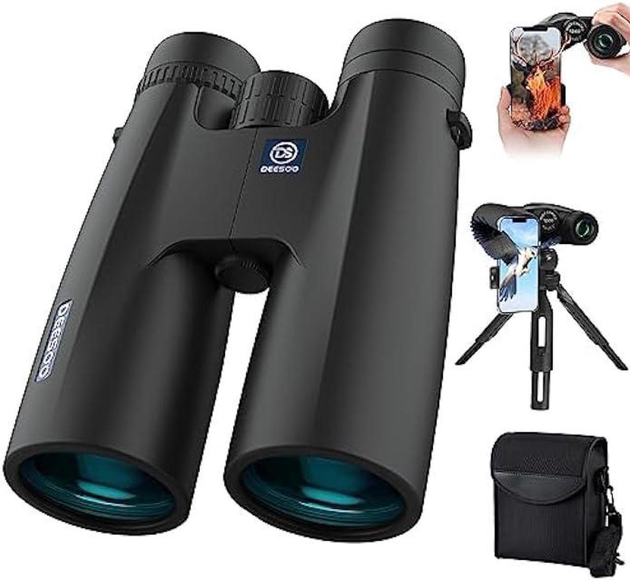 Main image of 12X50 Professional HD Binoculars for Adults with Phone Adapter and Foldable Tripod - High Power Binoculars with Large View - Super Bright Waterproof Binoculars for Bird Watching Hunting Stargazing