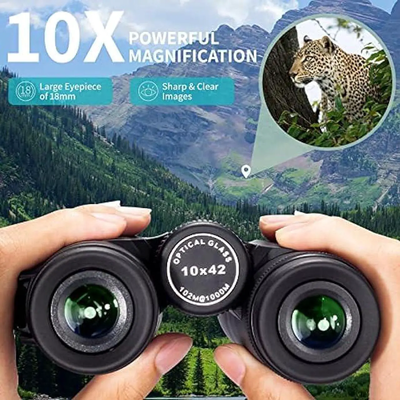 Alt view image 3 of 6 - Gosky 10x42 Roof Prism Binoculars for Adults, HD Professional Binoculars for Bird Watching Travel Stargazing Hunting Concerts Sports-BAK4 Prism FMC Lens-with Phone Mount Strap Carrying Bag