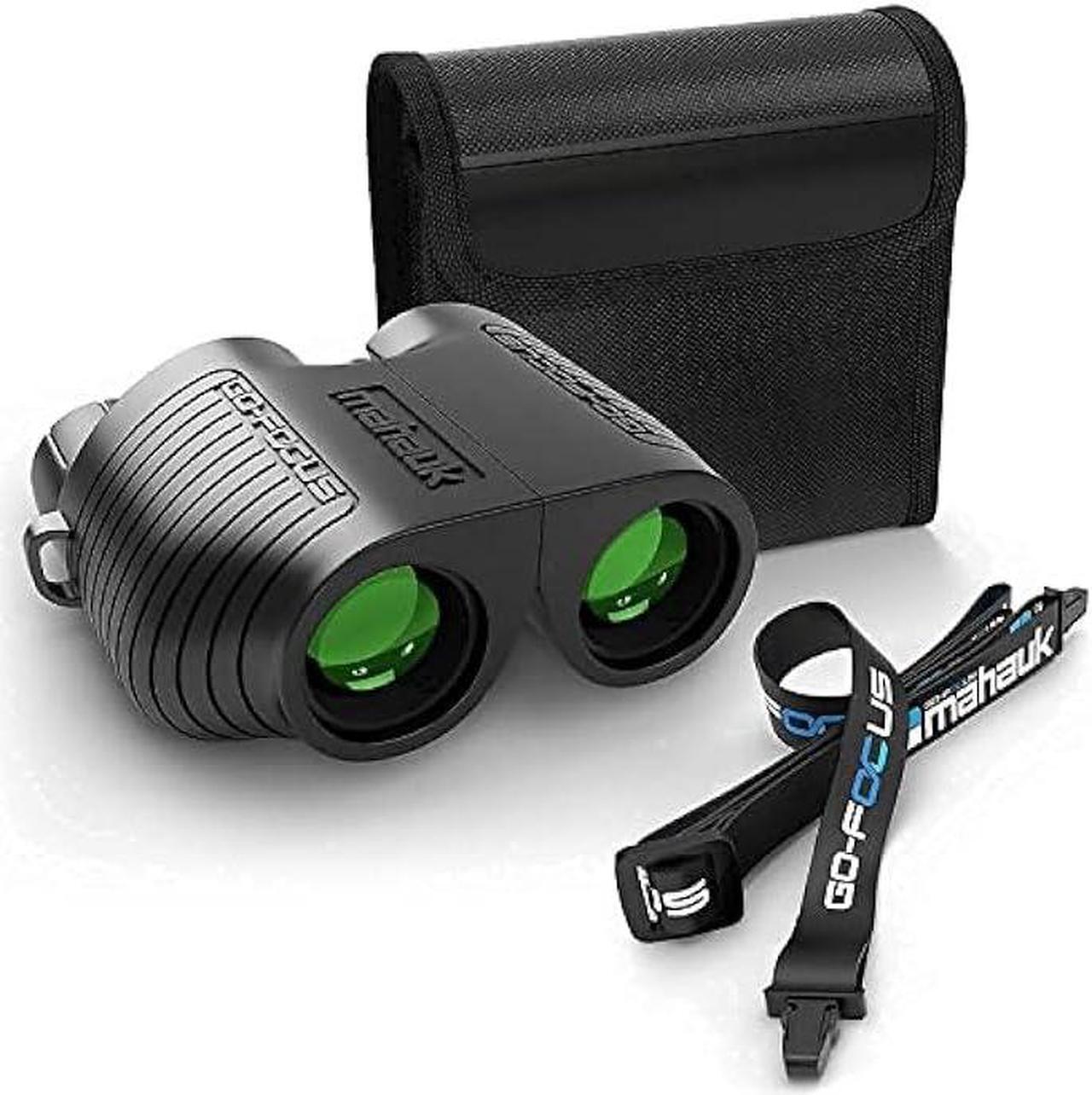 Alt view image 3 of 6 - Go-Focus Compact Binoculars for Adults & Kids | Small Travel Binoculars For Bird Watching & Hunting | 10x25 BAK4 Prism | Lightweight & Waterproof | Carry Case & Neck Strap | Range 20m - 1000m | Mahauk