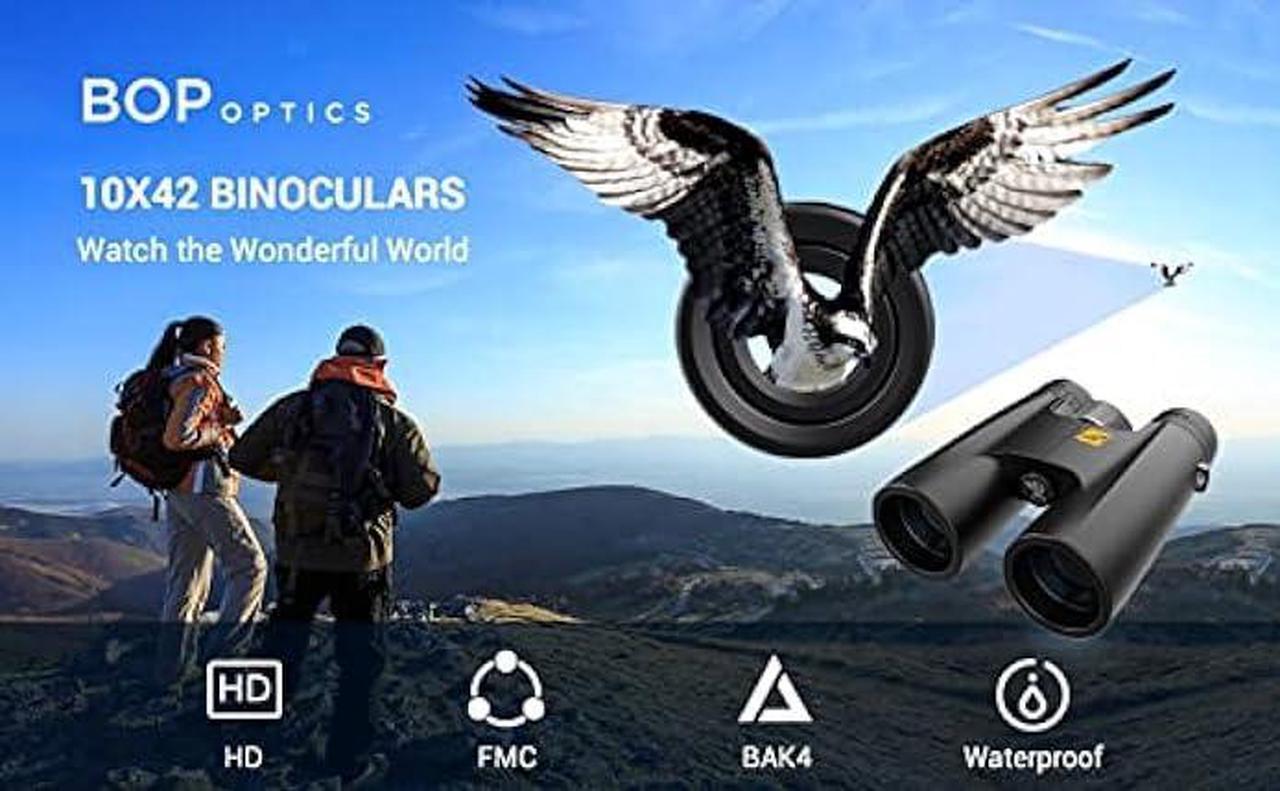 Alt view image 5 of 6 - Birds of Prey Optics 10x42 Binoculars for Adults High Powered - HD Binoculars for Bird Watching, Binoculars for Hunting w. Carrying Bag - Travel Essentials, Cruise Ship Essentials and Camping Gear