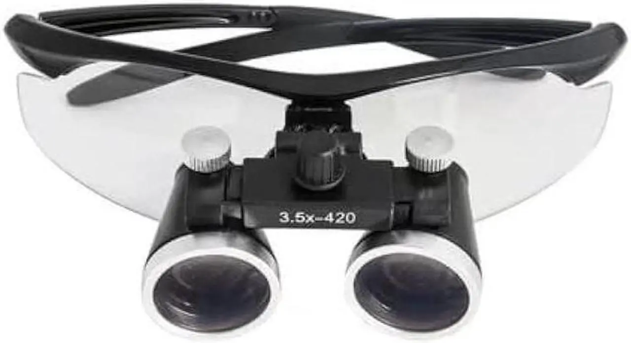 Alt view image 2 of 7 - 3.5X 420 Binocular Loupes Magnifier Glasses Blue + LED Head Light