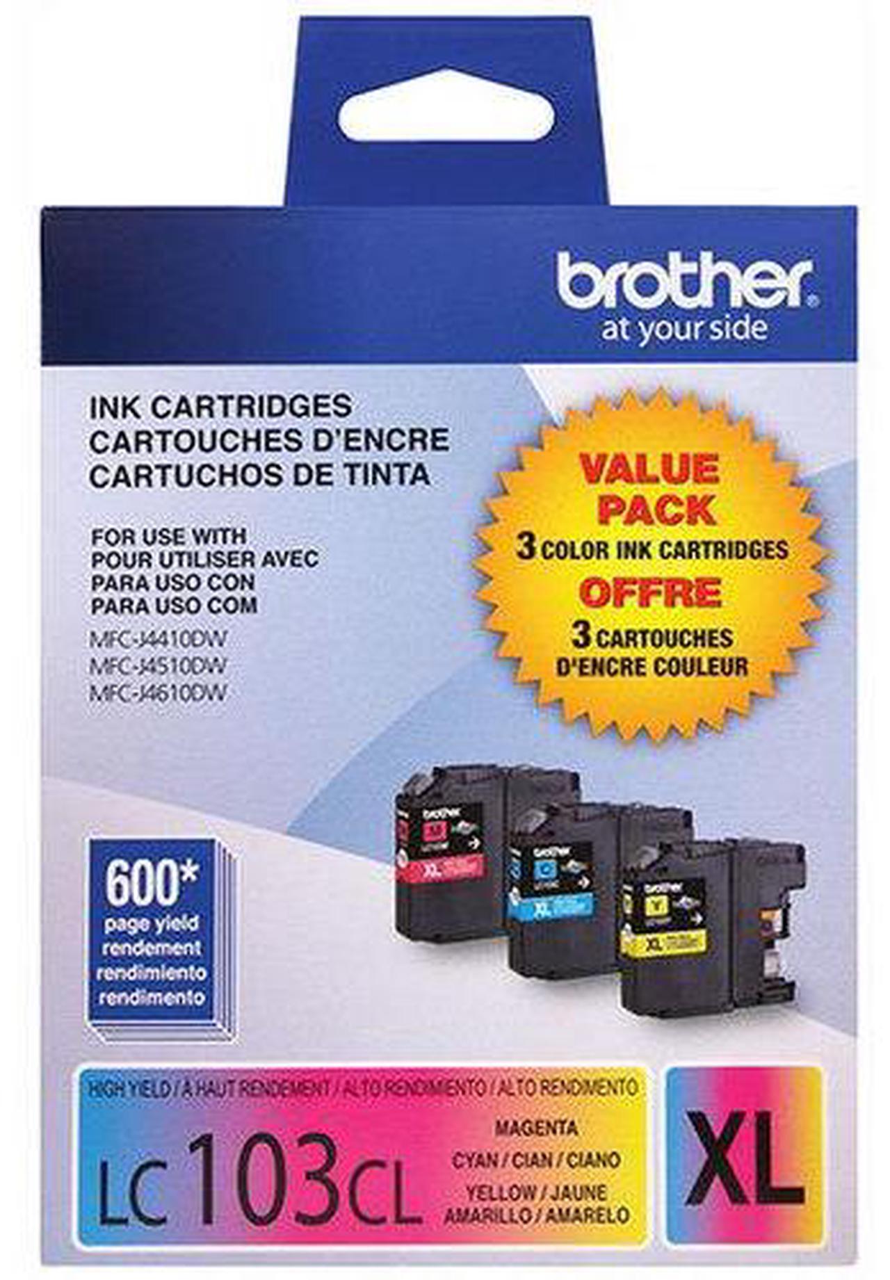 Alt view image 7 of 16 - Brother LC1033PKS High Yield Innobella Ink Cartridge - Combo Pack - Cyan/Magenta/Yellow
