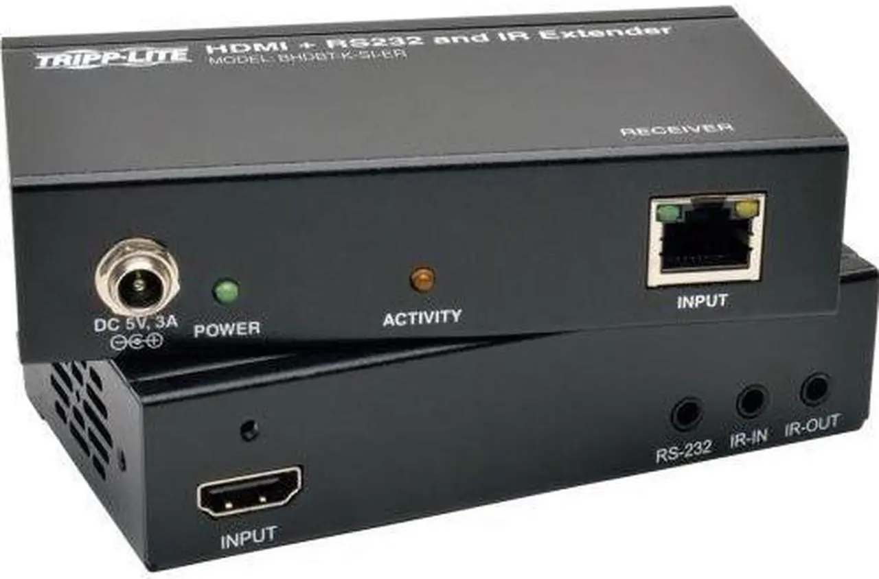 Alt view image 11 of 20 - Tripp Lite BHDBT-K-SI HDBaseT Lite HDMI Over Cat5e/6/6a Extender Kit with Serial and IR Control, 4Kx2K UHD / 1080p, Up to 230-ft. (70M)