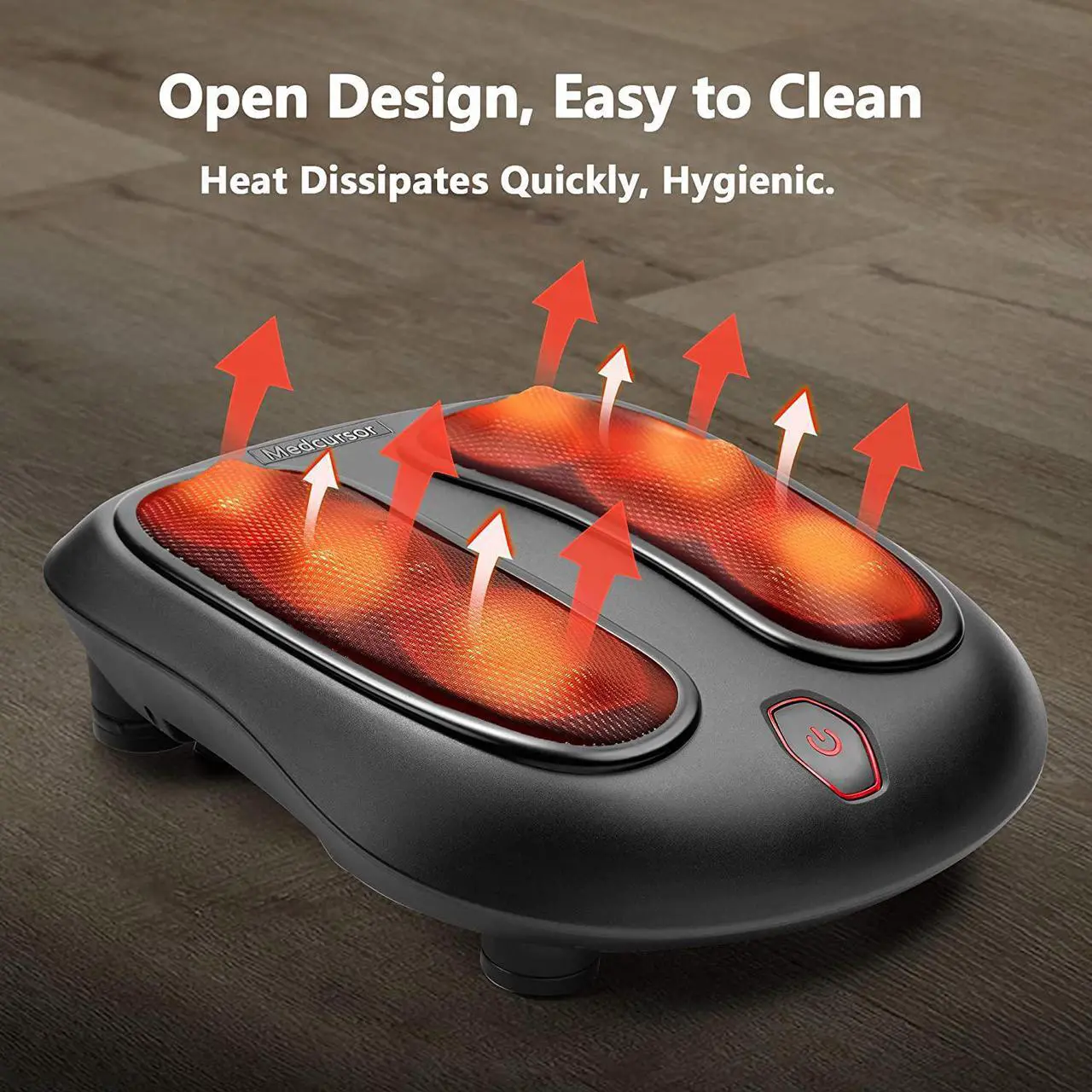 Alt view image 4 of 7 - Medcursor Shiatsu Foot Massager with Built-in Soothing Heat Function, Electric Deep Kneading Foot Massage Machine, Muscle Fatigue Relief