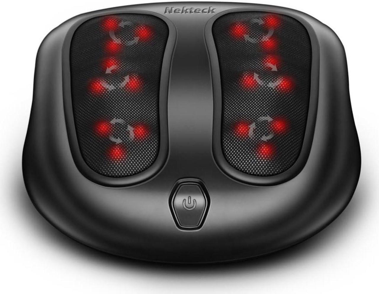 Main image of Nekteck Foot Massager Kneading Shiatsu Therapy Massage with Built in Heat Function and Power Cord - Black