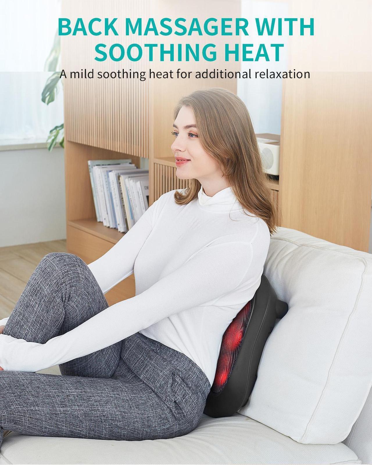 Alt view image 4 of 6 - Nekteck Foot Massager Kneading Shiatsu Therapy Massage with Built in Heat Function and Power Cord - Black