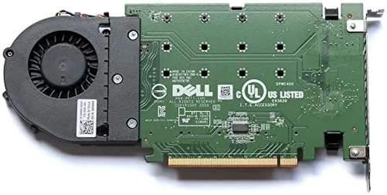 Alt view image 3 of 3 - Dell 06n9rh Ultra Speed Quad NVME M.2 PCIE SSD Adapter Card