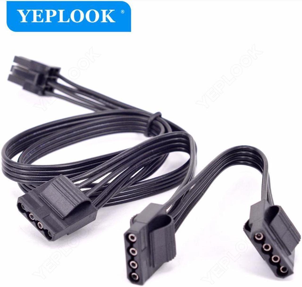 Alt view image 3 of 6 - PCIe 6Pin to 3xMolex Type D 4Pin IDE Cable Straight 18AWG For Seasonic PSU SS-660XP2 SS-760XP2 SS-860XP2 SS-1050XP3 SS-1200XP3