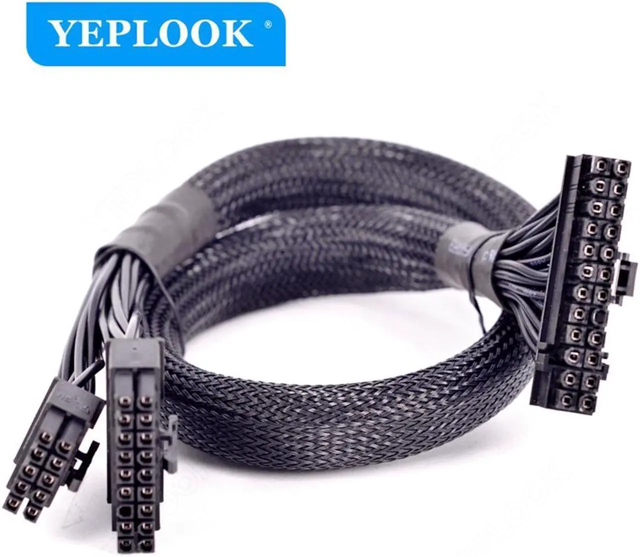Alt view image 3 of 6 - 18Pin+10Pin to 24Pin 20+4Pin Power Supply Cable Sleeved 60CM For Seasonic FOCUS PLUS GOLD/Platinum/PX/GX/SGX 1000W, 850W, 750W, 650W, 550W, 450W