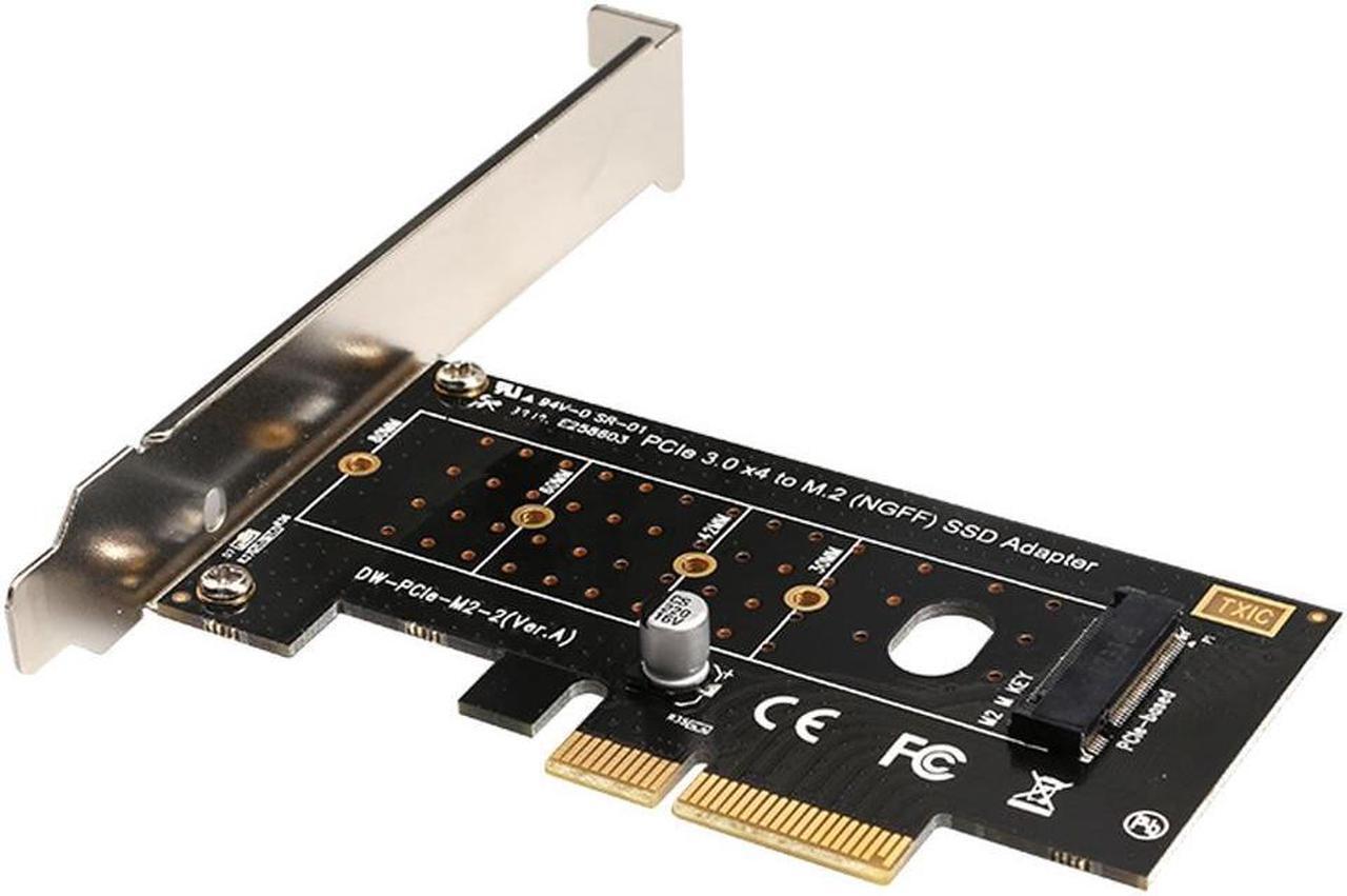 Alt view image 2 of 6 - PCIE 4X to M.2 Adapter NGFF SATA SSD SATA III Card Riser adapter
