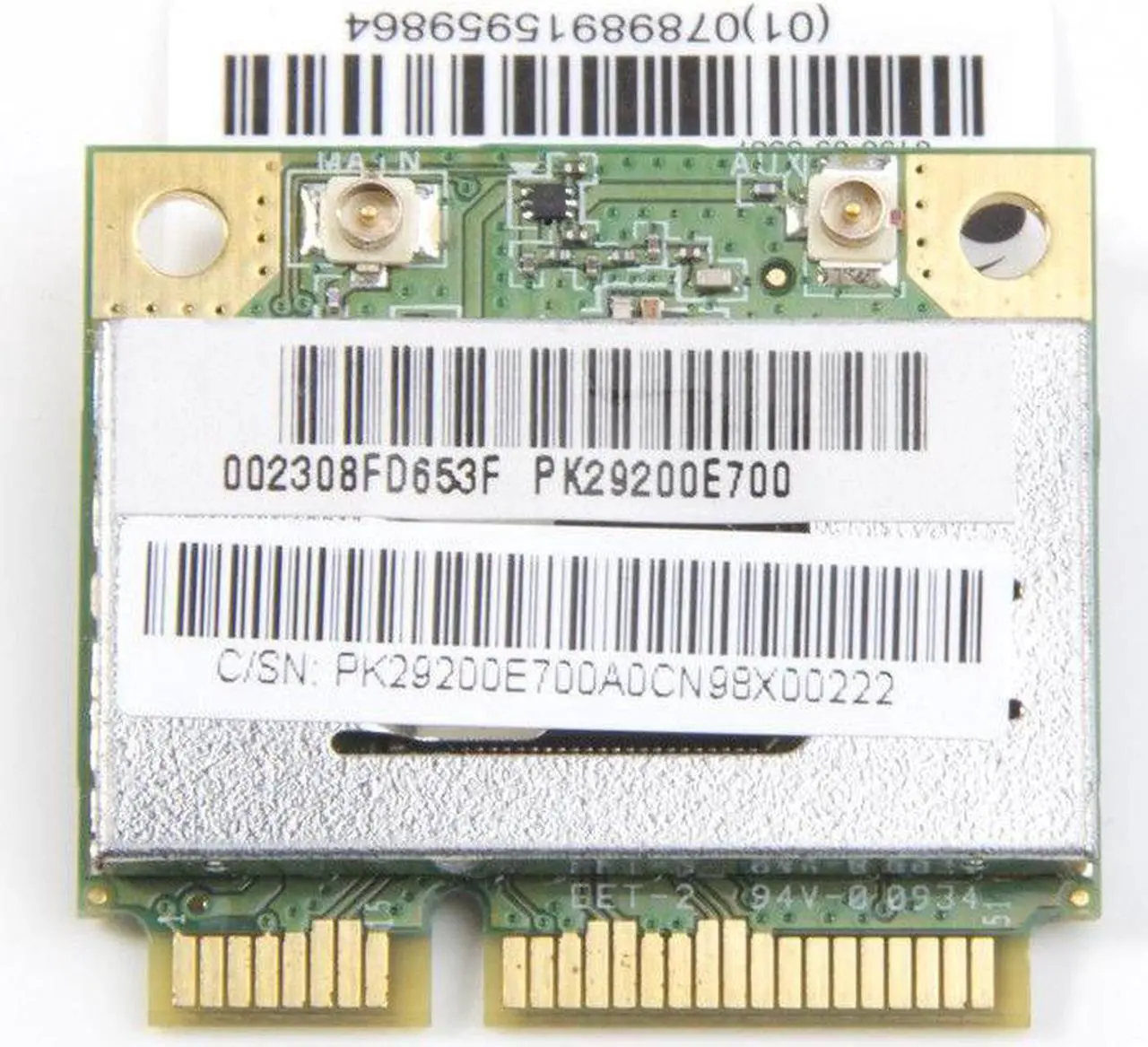 Alt view image 2 of 7 - Atheros AR5B93 Mini PCI-E 300Mbps Wireless Wifi Network BGN Half Size Wlan Card