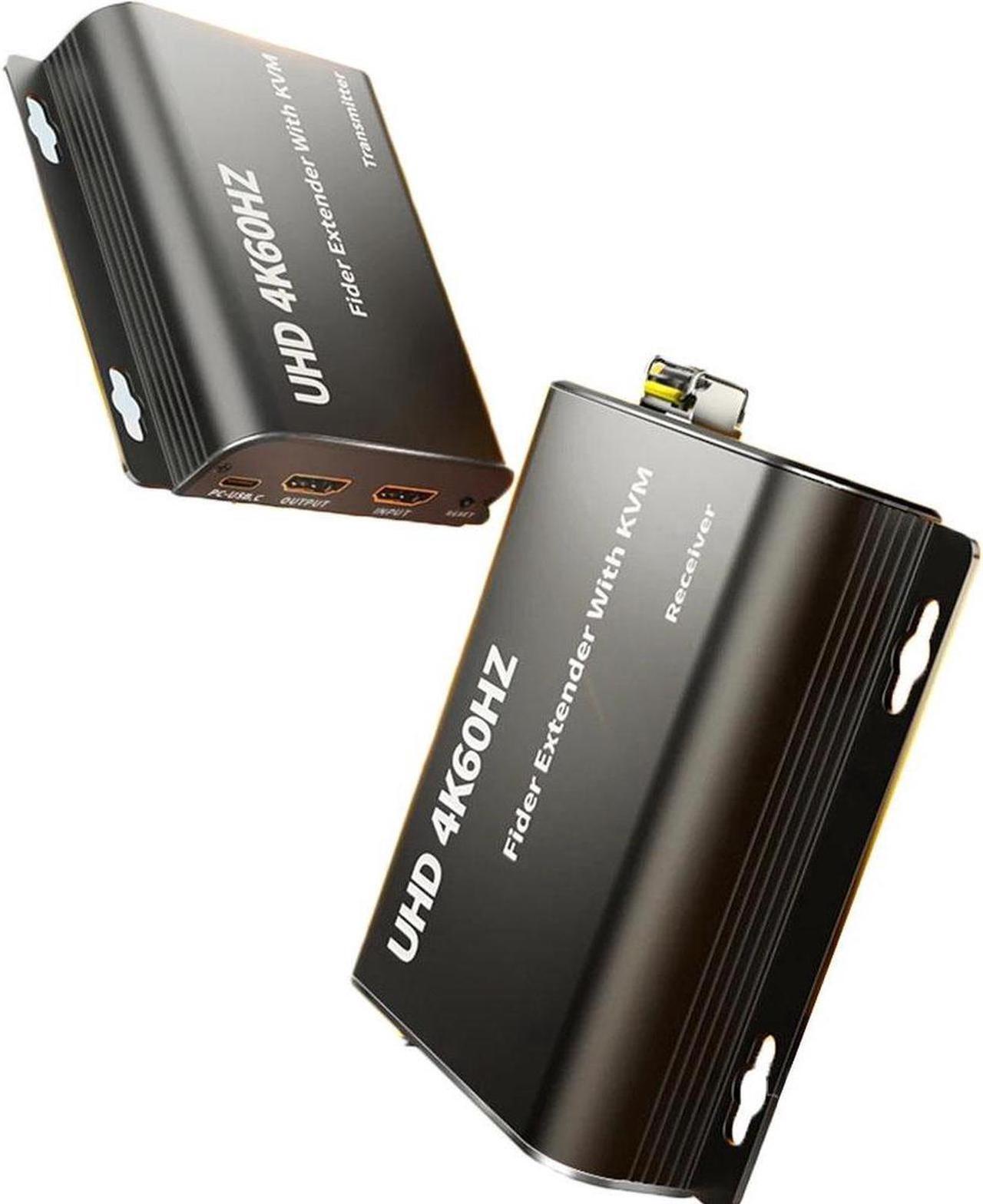 Main image of 4K 60Hz HDMI Over LC Fiber Optic Extender with KVM USB and IR Control, Full HD 4K HDMI to LC Single Mode Fiber Optic Cable up to 12.4mile/20Km, Support HDMI Loop, A Pair