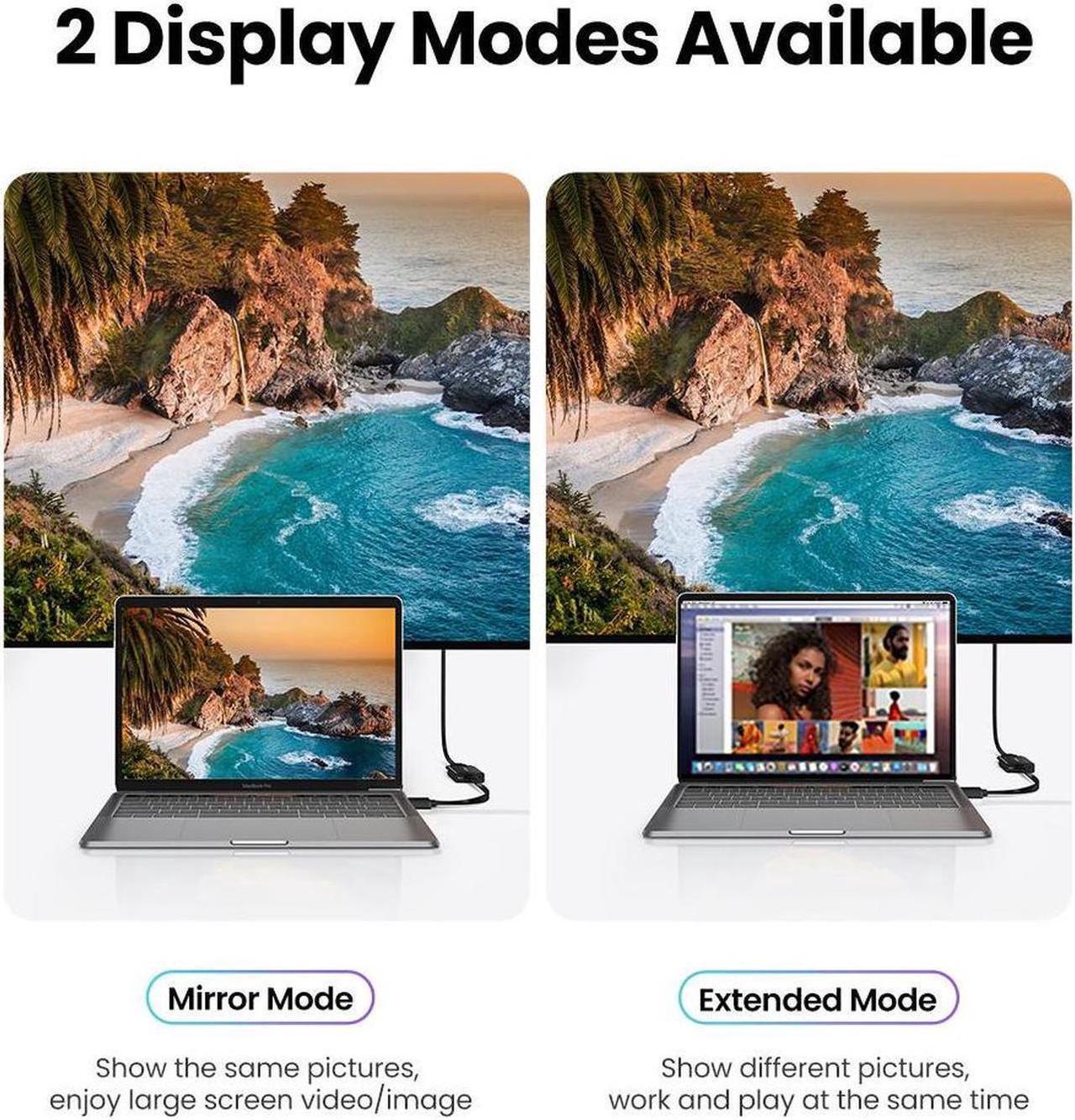 Alt view image 7 of 7 - USB C to HDMI 2.1 Cable [8K@30Hz,4K@120Hz,2K@165Hz] 3.3Ft Type C to HDMI 8K Braided Cord [Thunderbolt 3/4 Compatible] Support HDCP2.3/HDR/DSC for MacBook Pro/Air,iPhone 15/Plus/Pro/Pro Max